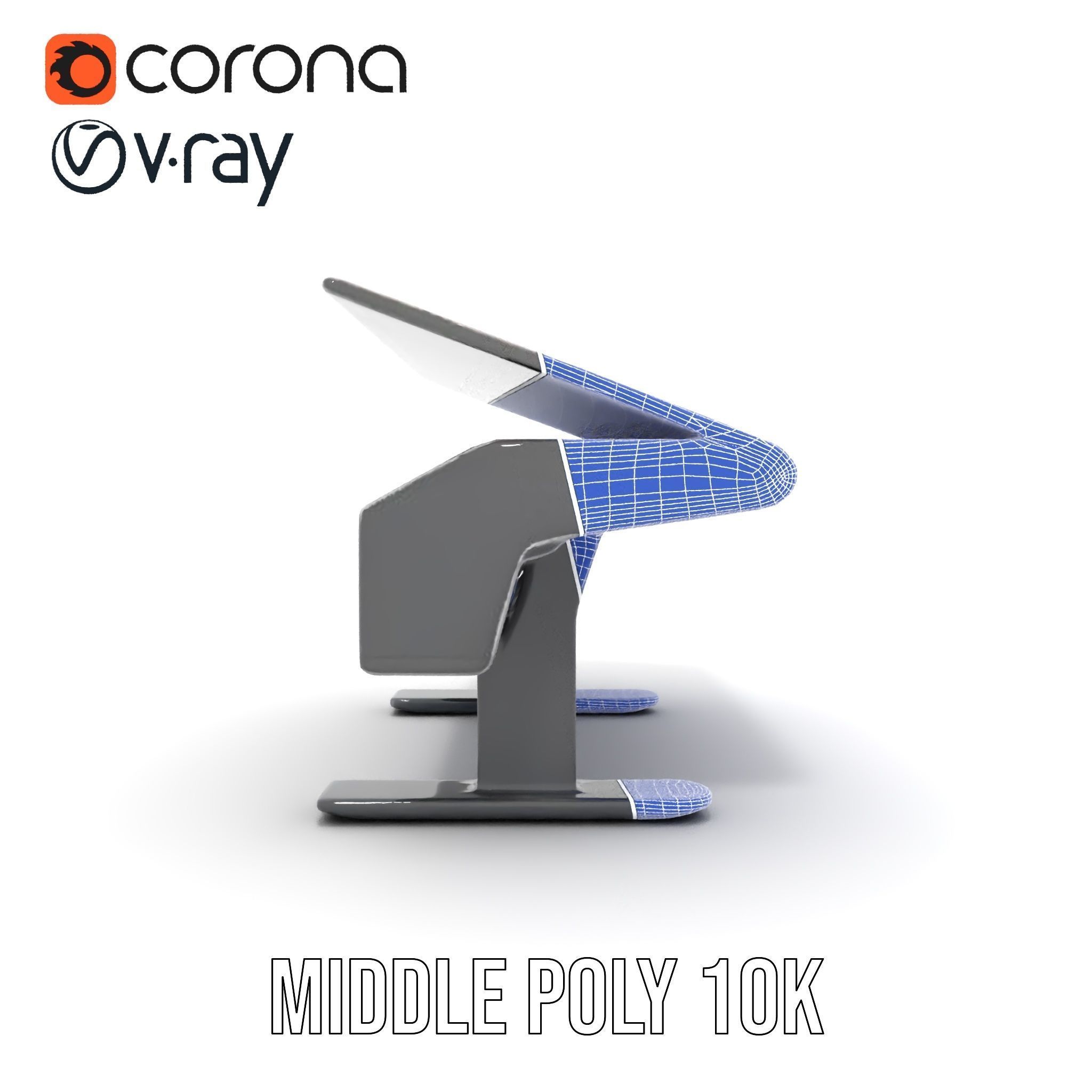 Futuristic Interactive Display Table Model Pack Low-poly 3D model_27