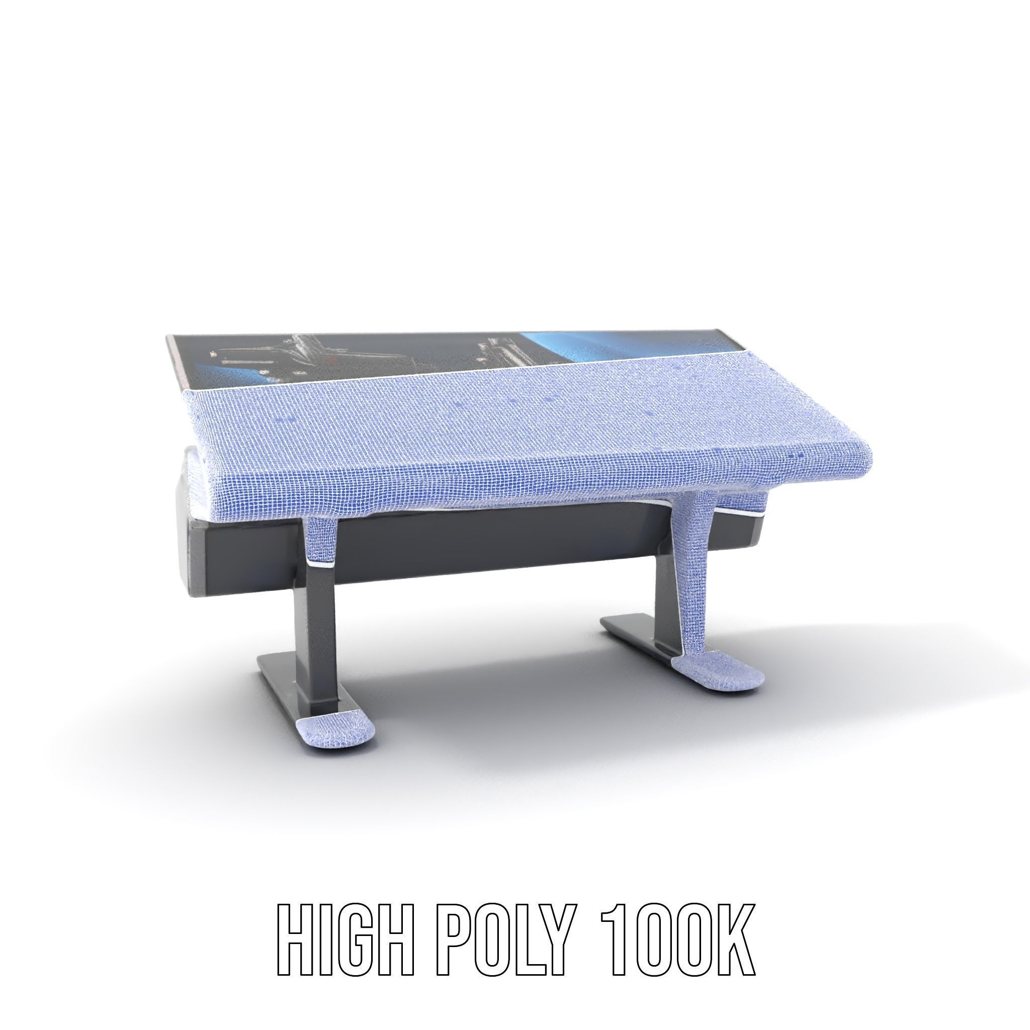 Futuristic Interactive Display Table Model Pack Low-poly 3D model_4