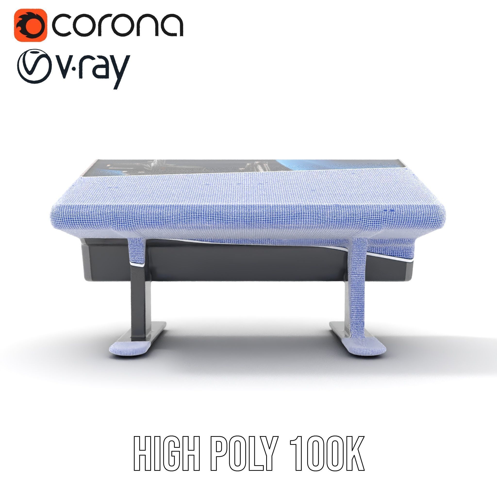 Futuristic Interactive Display Table Model Pack Low-poly 3D model_32
