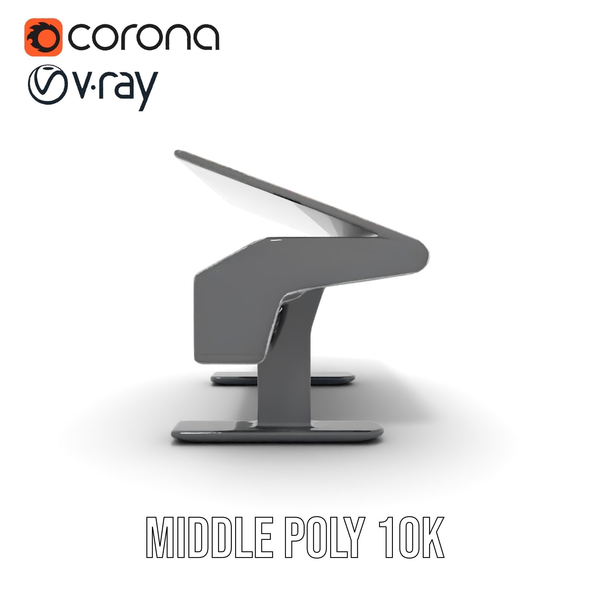 Futuristic Interactive Display Table Model Pack Low-poly 3D model_15