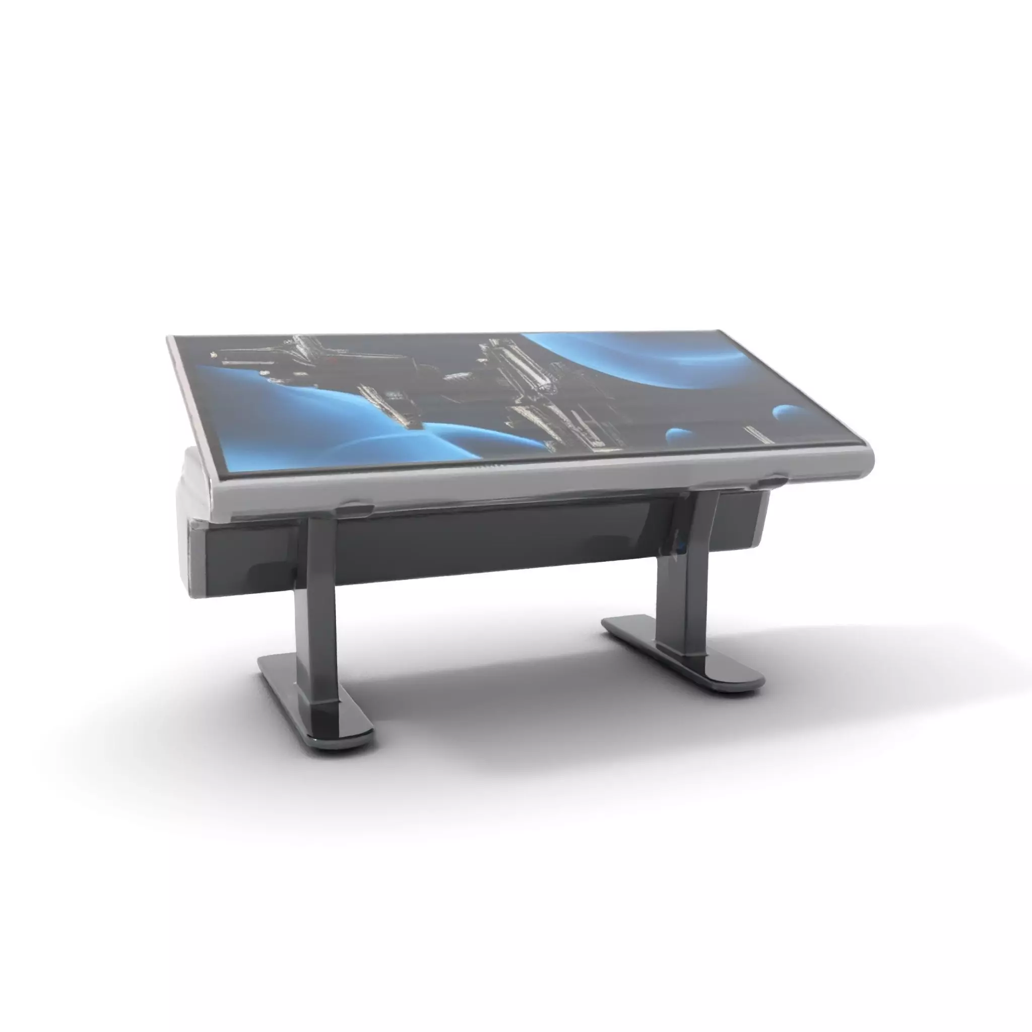 Futuristic Interactive Display Table Model Pack Low-poly 3D model_0