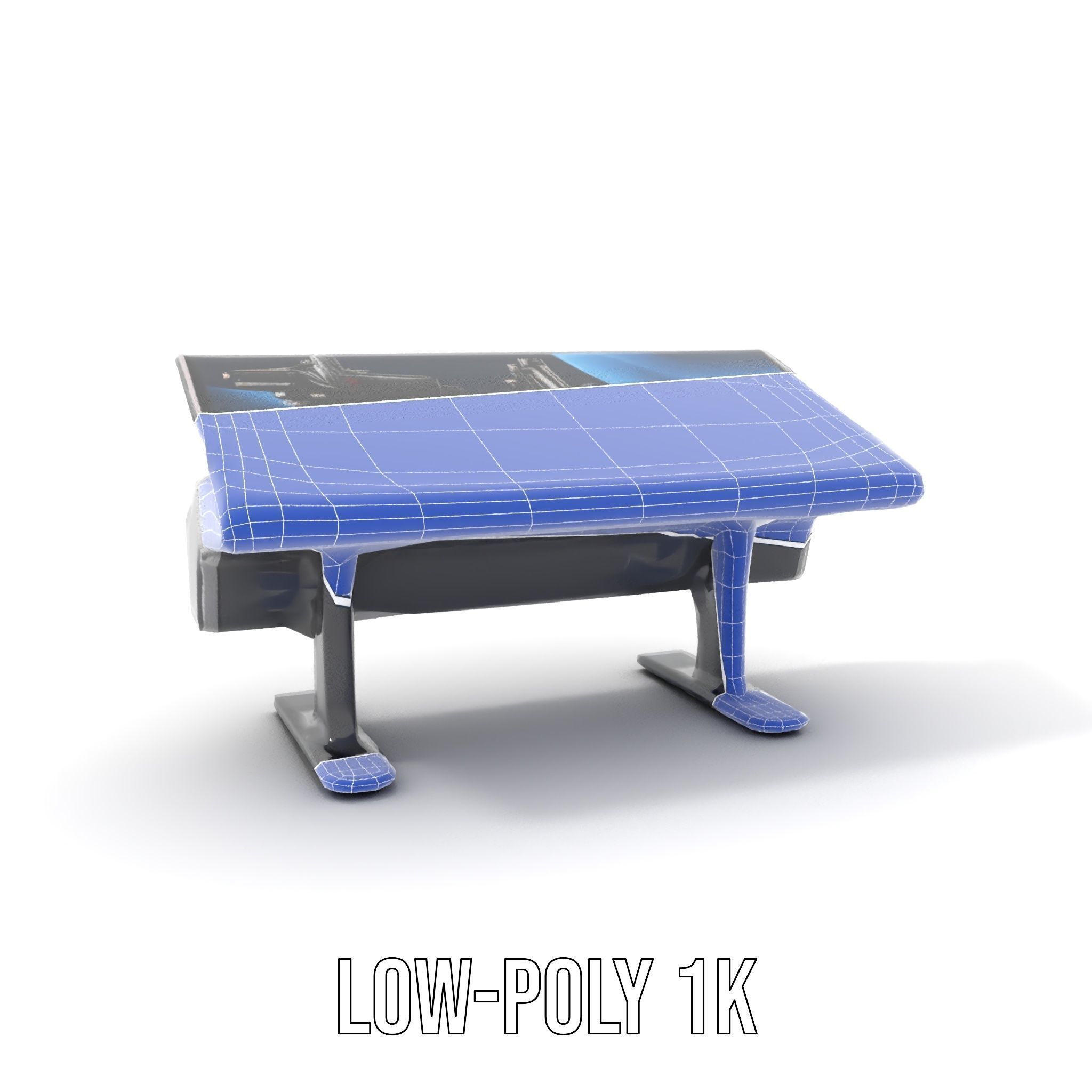 Futuristic Interactive Display Table Model Pack Low-poly 3D model_25