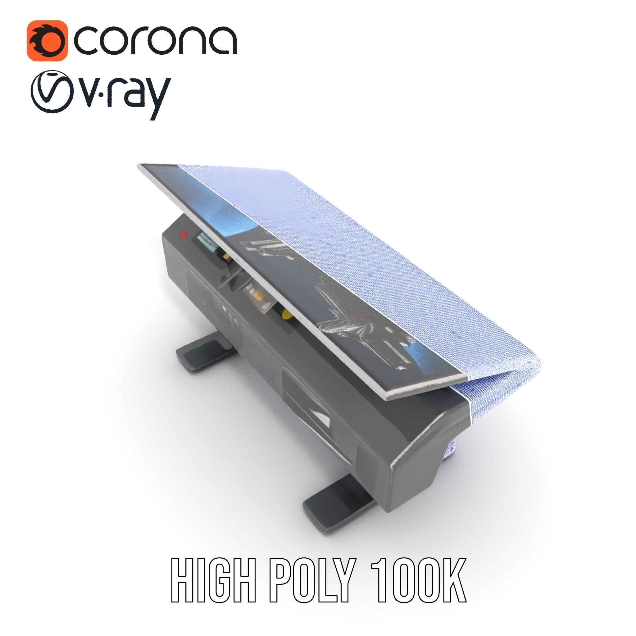 Futuristic Interactive Display Table Model Pack Low-poly 3D model_34