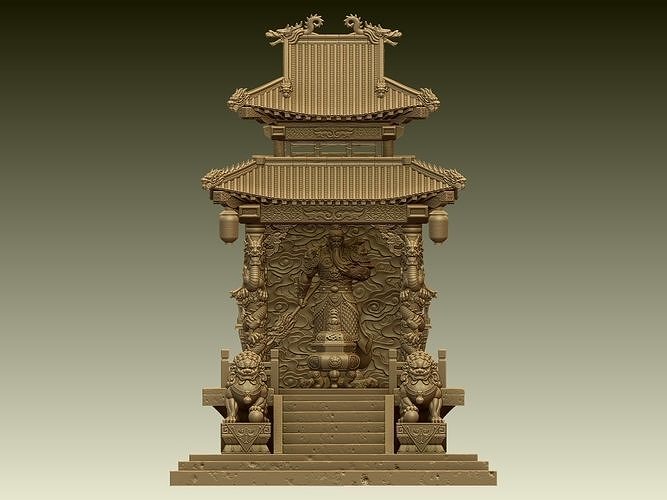 Guan Yu Temple Diorama  3D print model