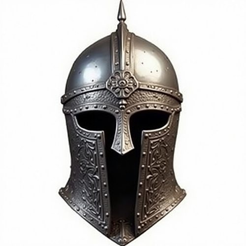 Medieval Knight Helmet 3D Model   Low-poly 3D model