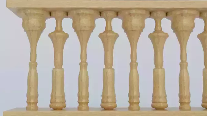 Classic Wooden Balustrade Ornate Fence Pillar