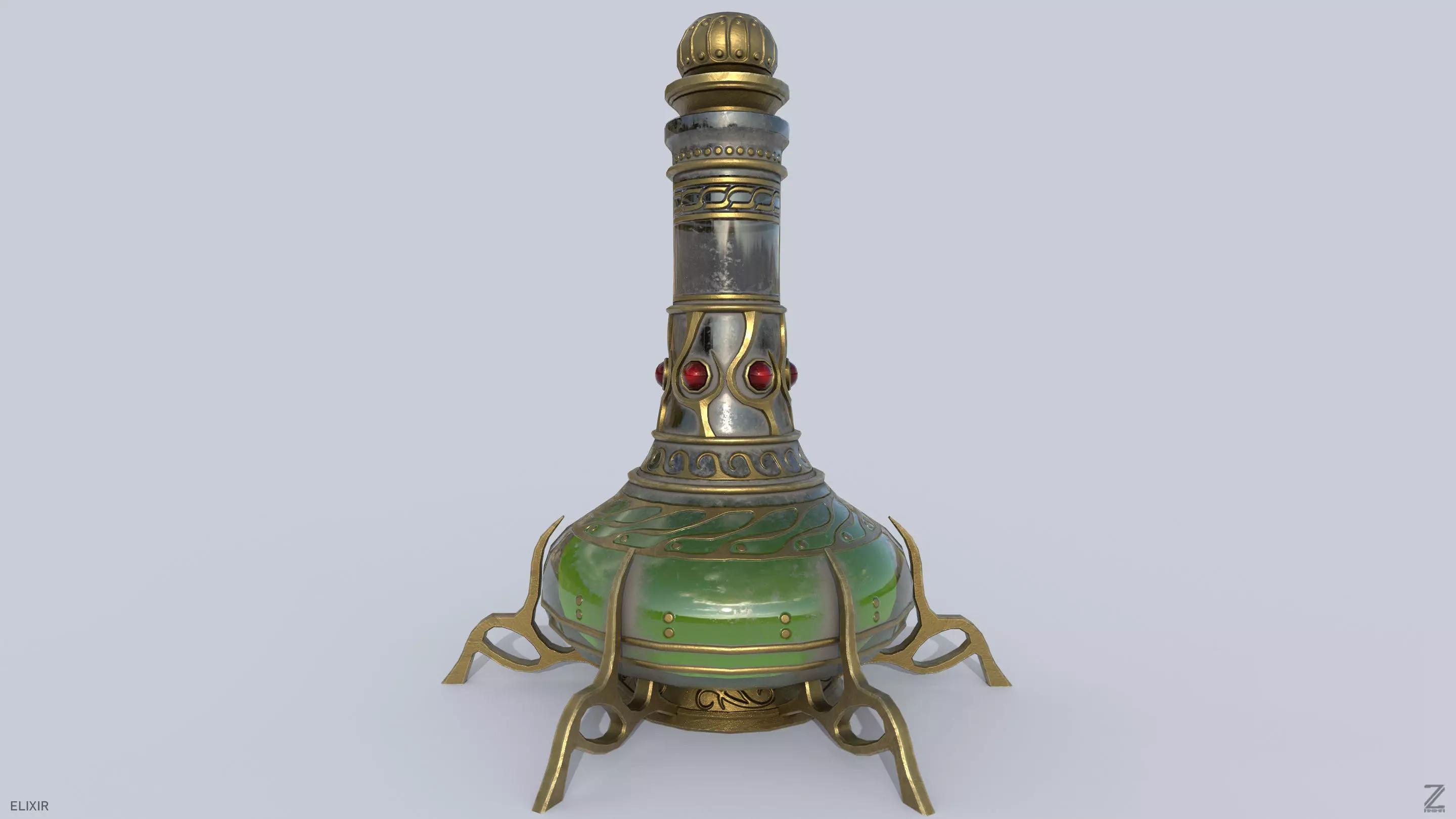 Elixir Low-poly 3D model_0