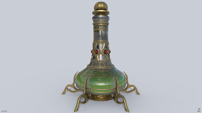 Elixir Low-poly 3D model