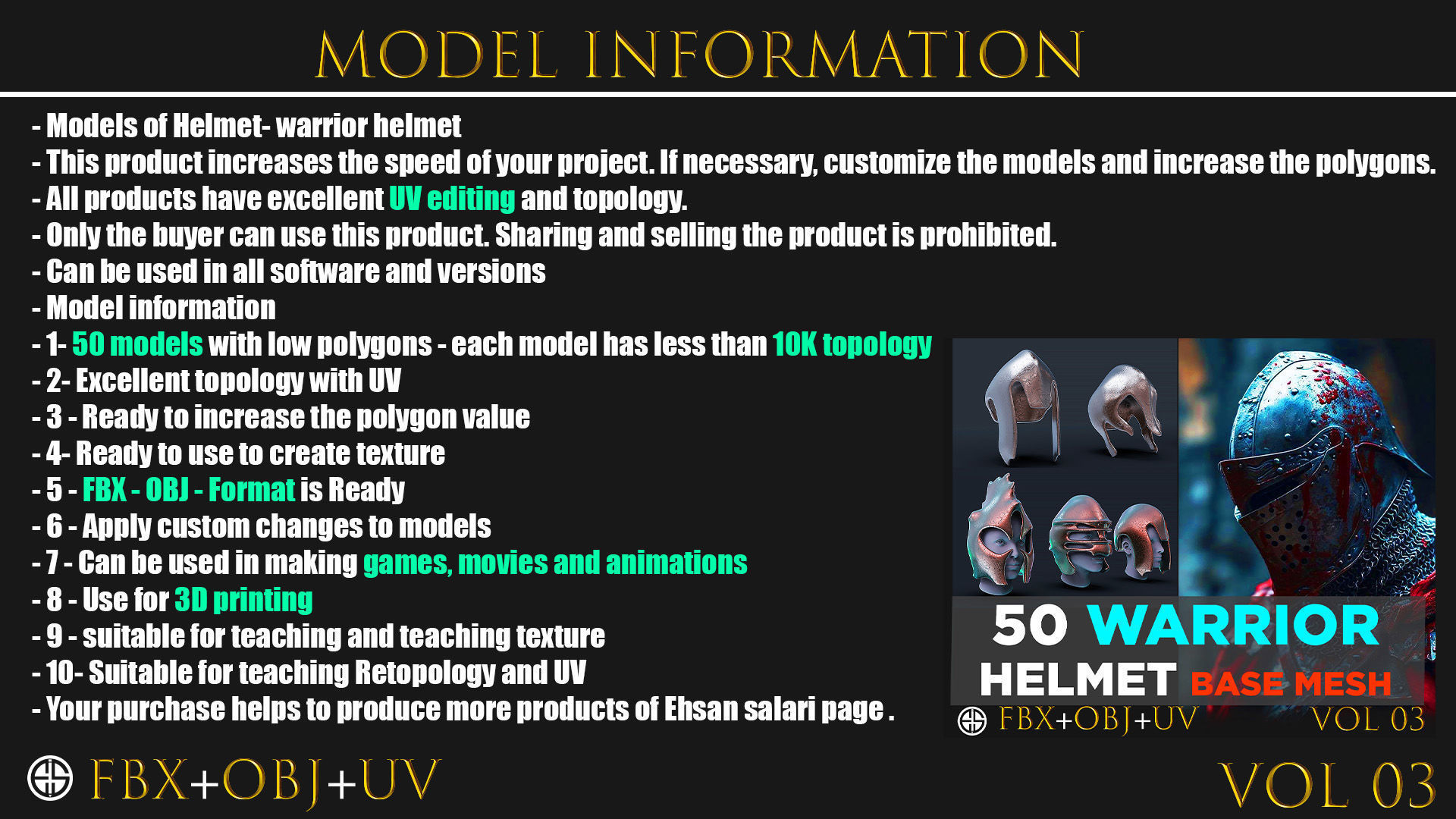 50 Models Of Helmet-Military - Army-Weapons-Vol 03 Low-poly 3D model_21