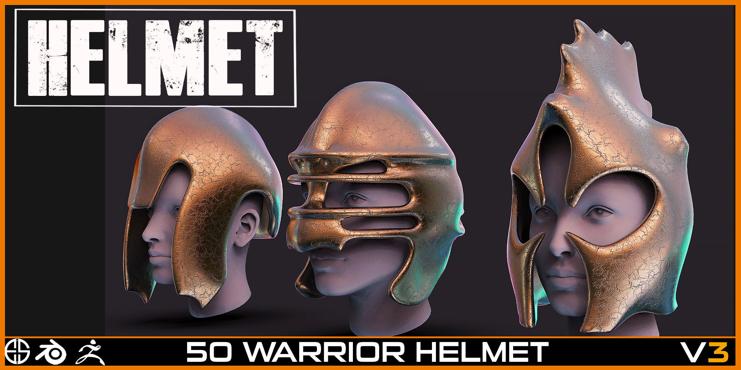 50 Models Of Helmet-Military - Army-Weapons-Vol 03 Low-poly 3D model_20