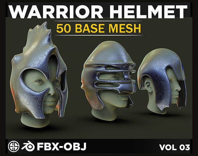 50 Models Of Helmet-Military - Army-Weapons-Vol 03 Low-poly 3D model