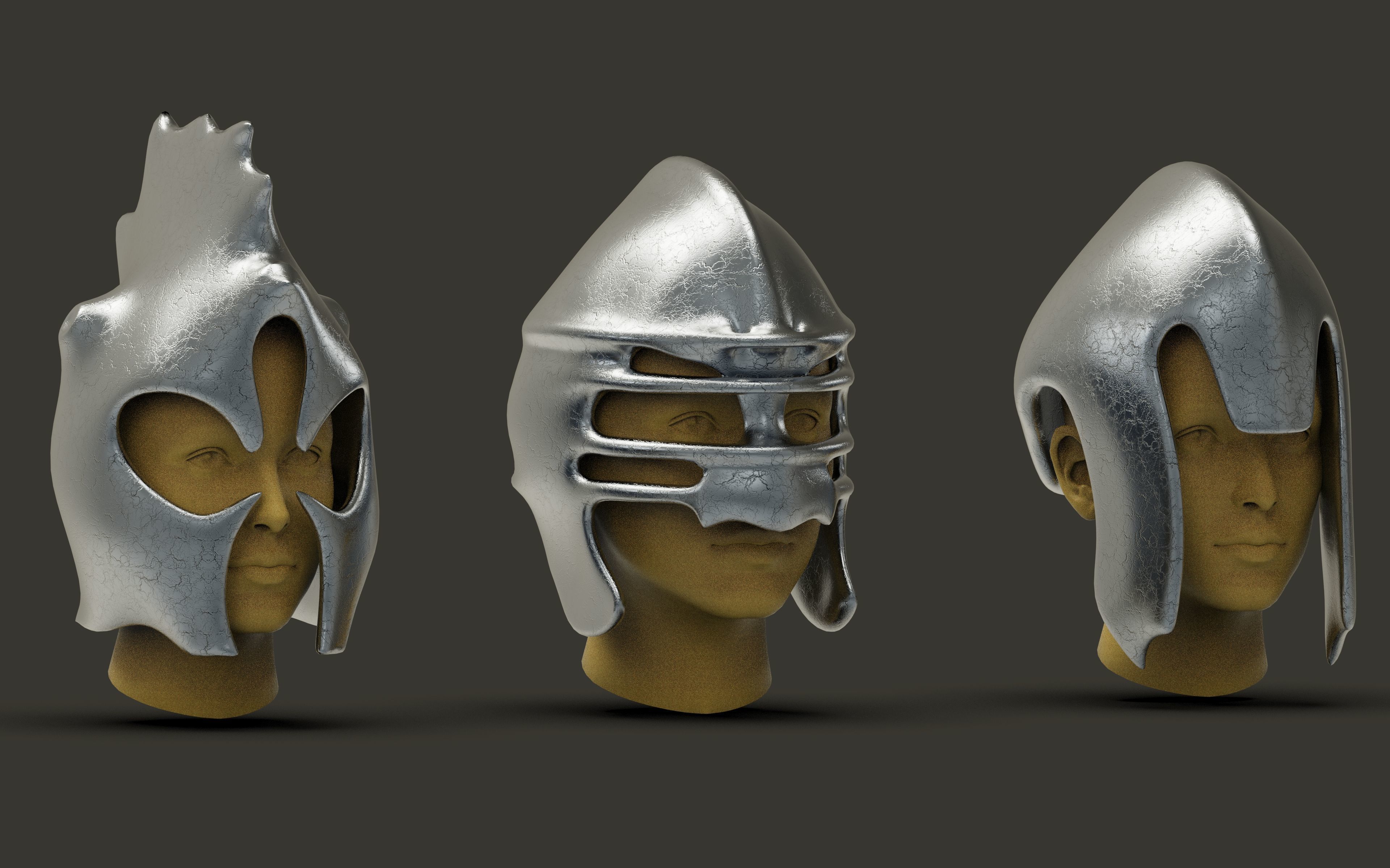 50 Models Of Helmet-Military - Army-Weapons-Vol 03 Low-poly 3D model_3