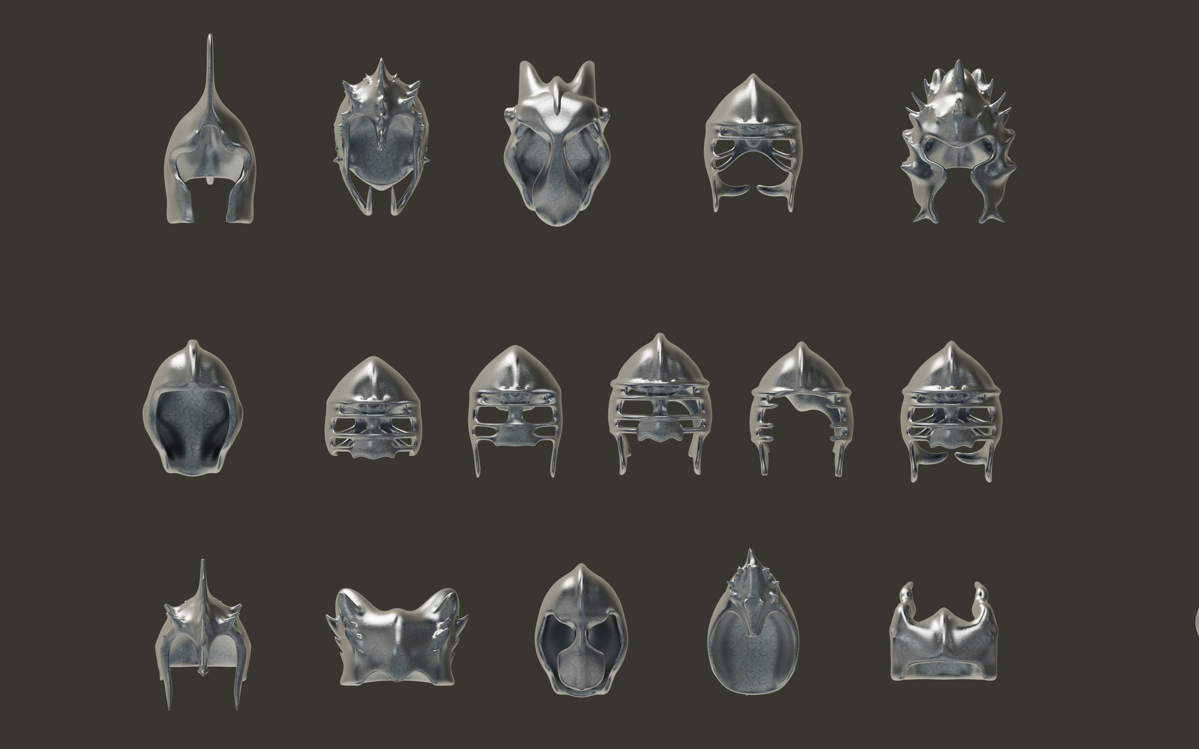 50 Models Of Helmet-Military - Army-Weapons-Vol 03 Low-poly 3D model_6