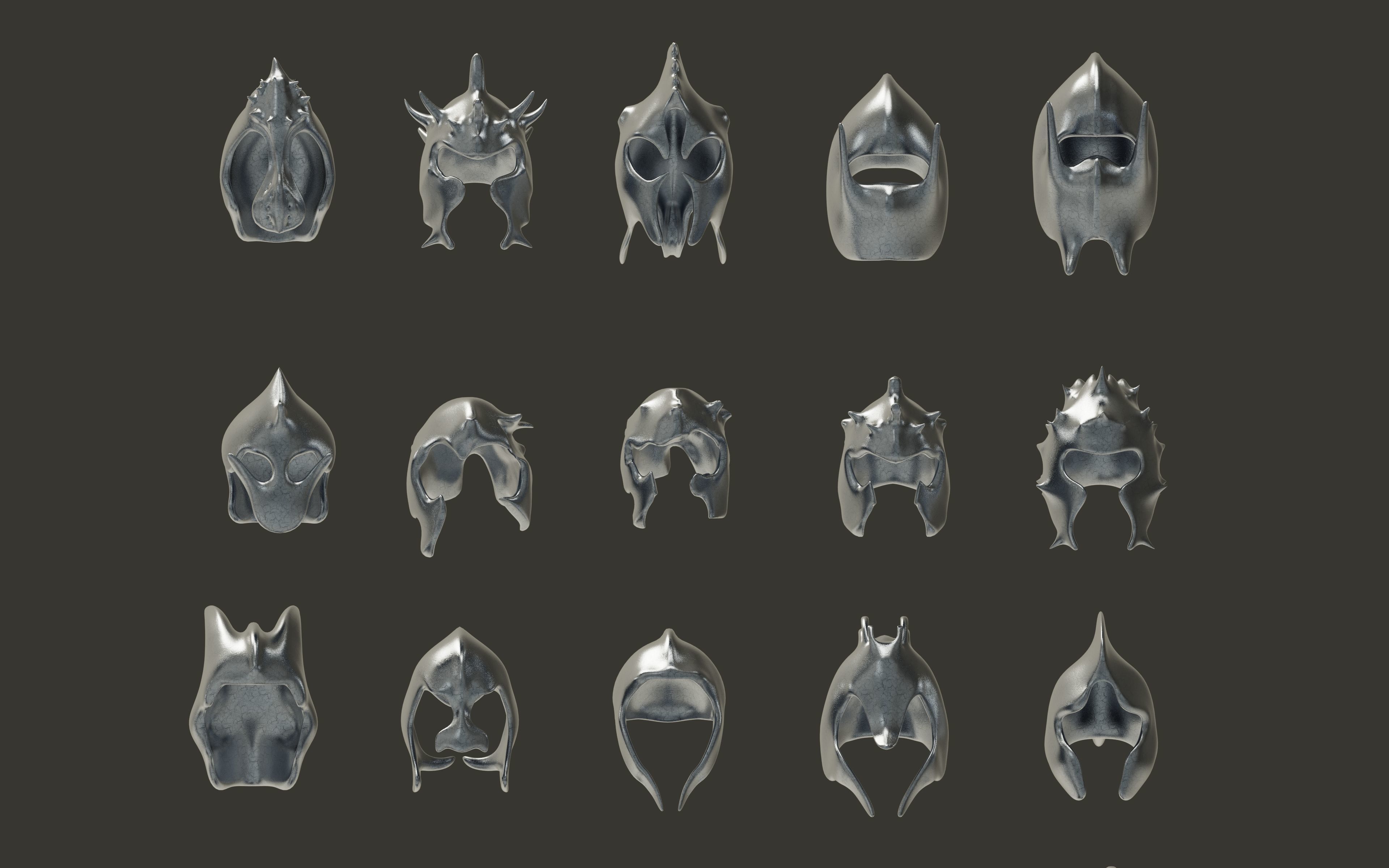 50 Models Of Helmet-Military - Army-Weapons-Vol 03 Low-poly 3D model_9