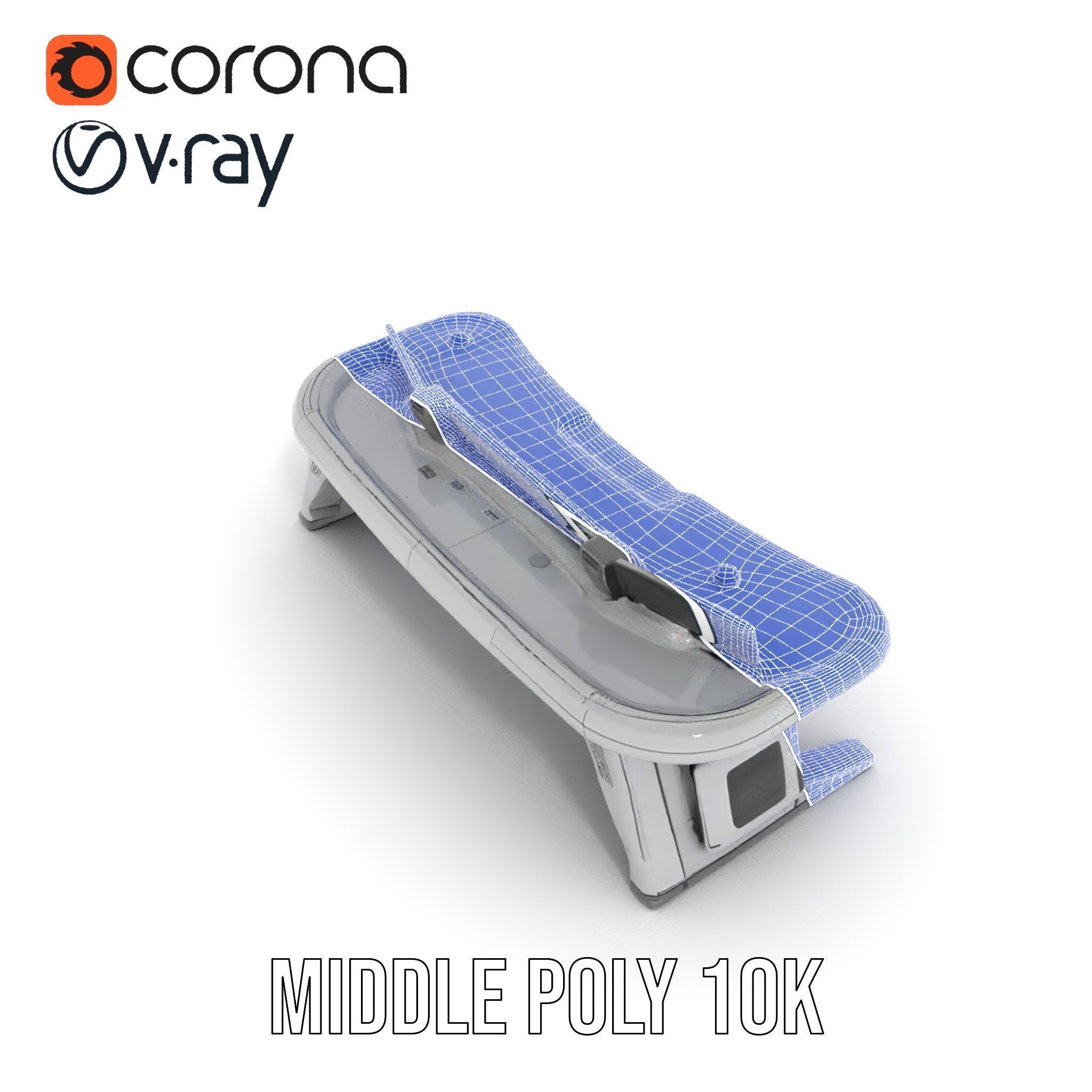 Futuristic Control Desk Model Pack with Integrated Screens Low-poly 3D model_22