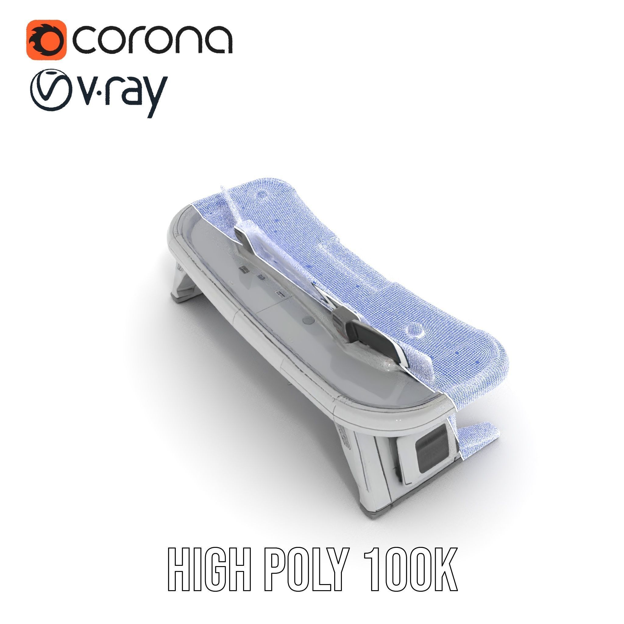 Futuristic Control Desk Model Pack with Integrated Screens Low-poly 3D model_34