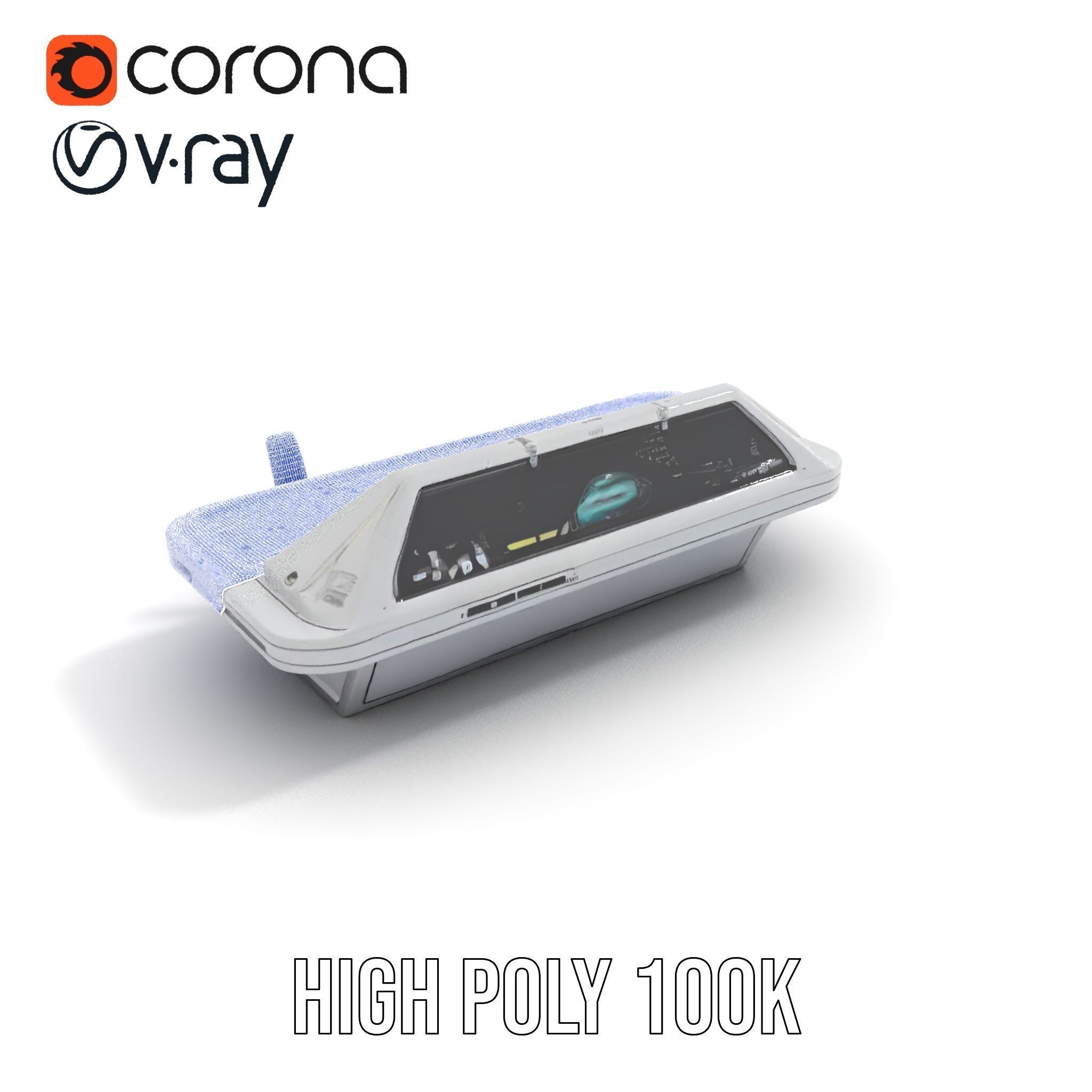 Futuristic Command Console Model Pack Low-poly 3D model_27