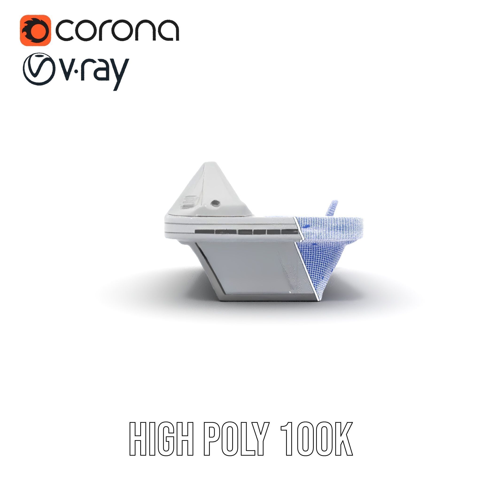 Futuristic Command Console Model Pack Low-poly 3D model_34