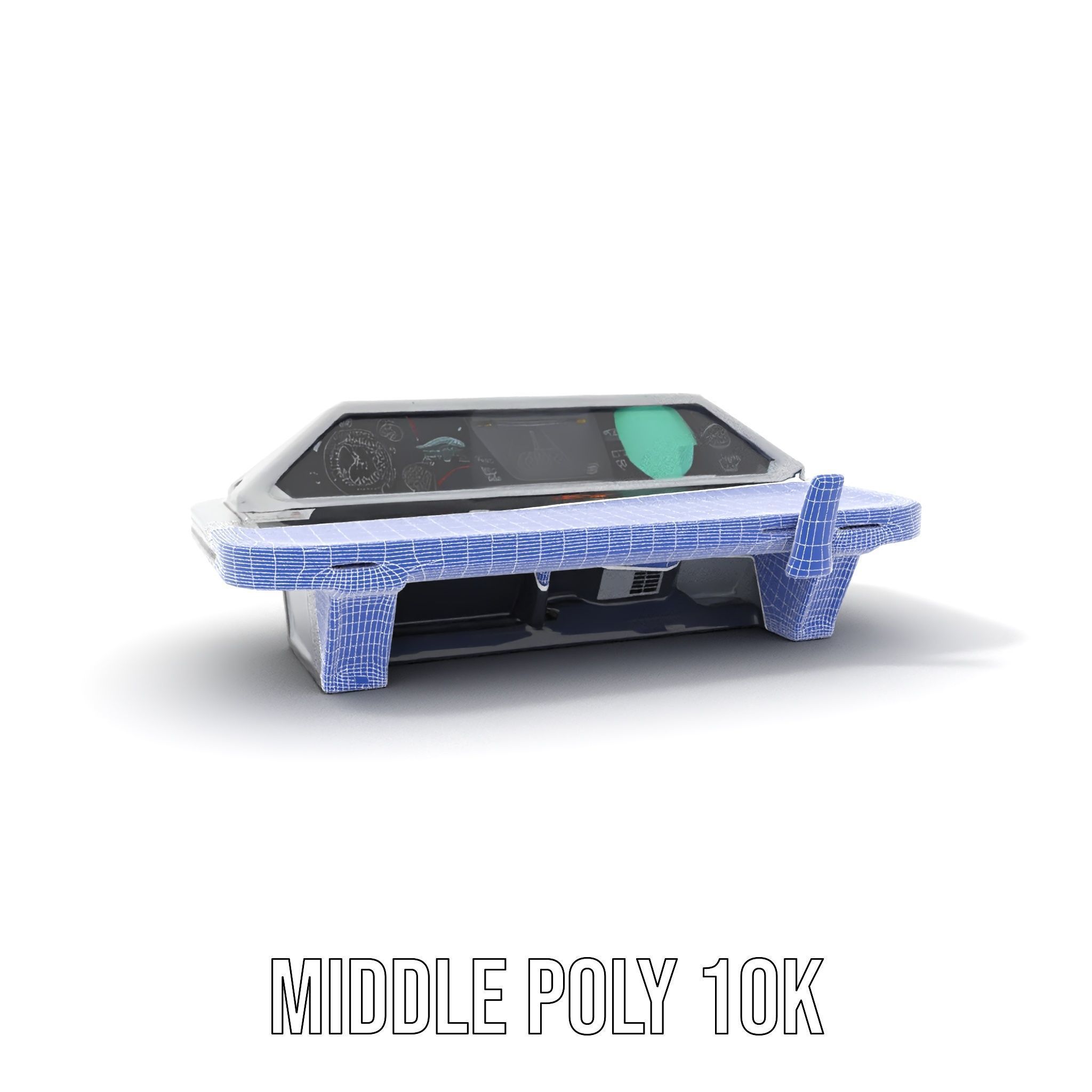 Futuristic Command Console Model Pack Low-poly 3D model_14