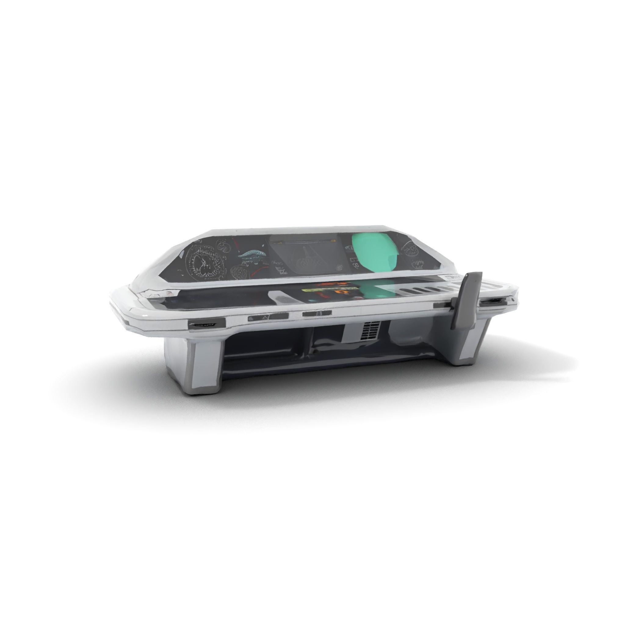 Futuristic Command Console Model Pack Low-poly 3D model_12