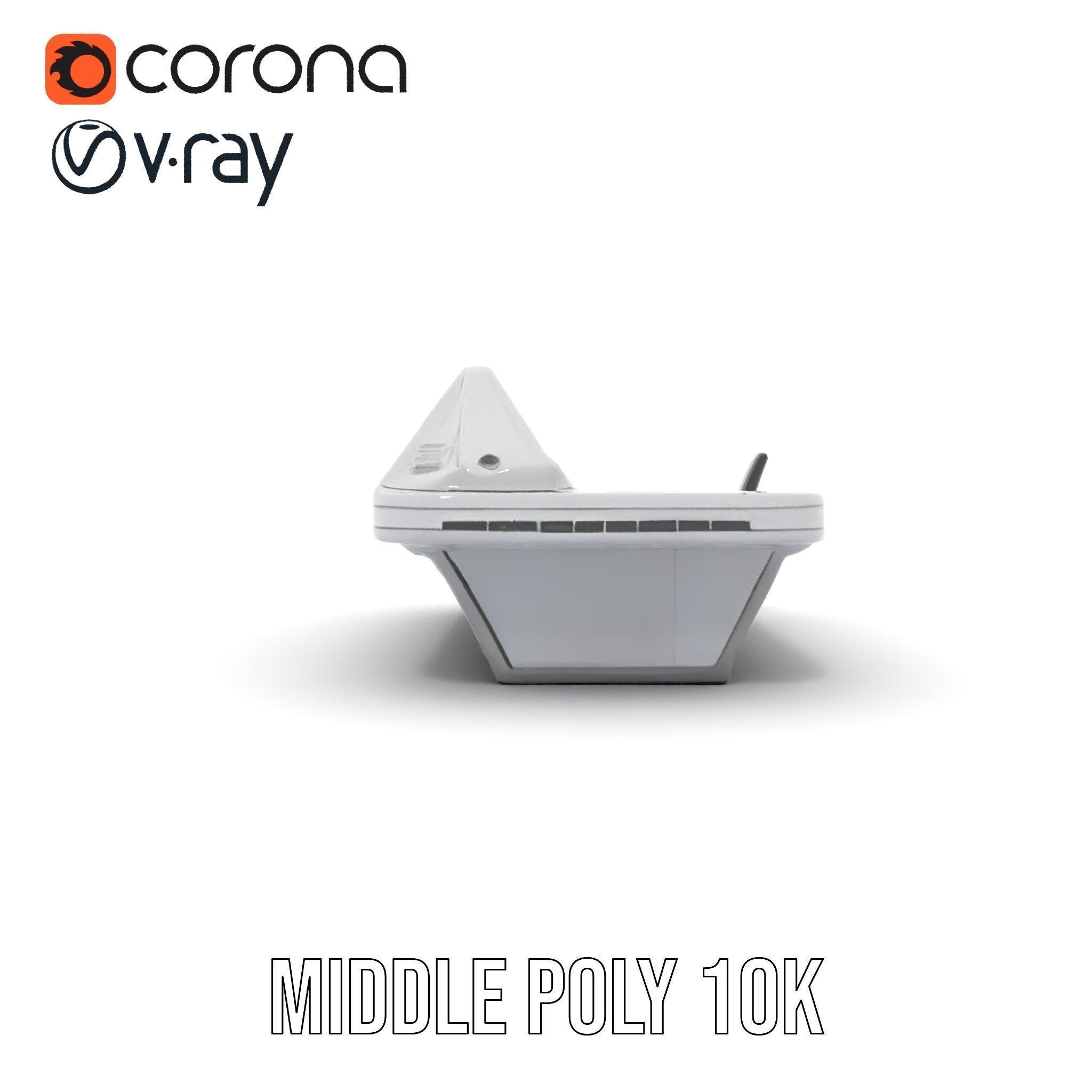 Futuristic Command Console Model Pack Low-poly 3D model_11