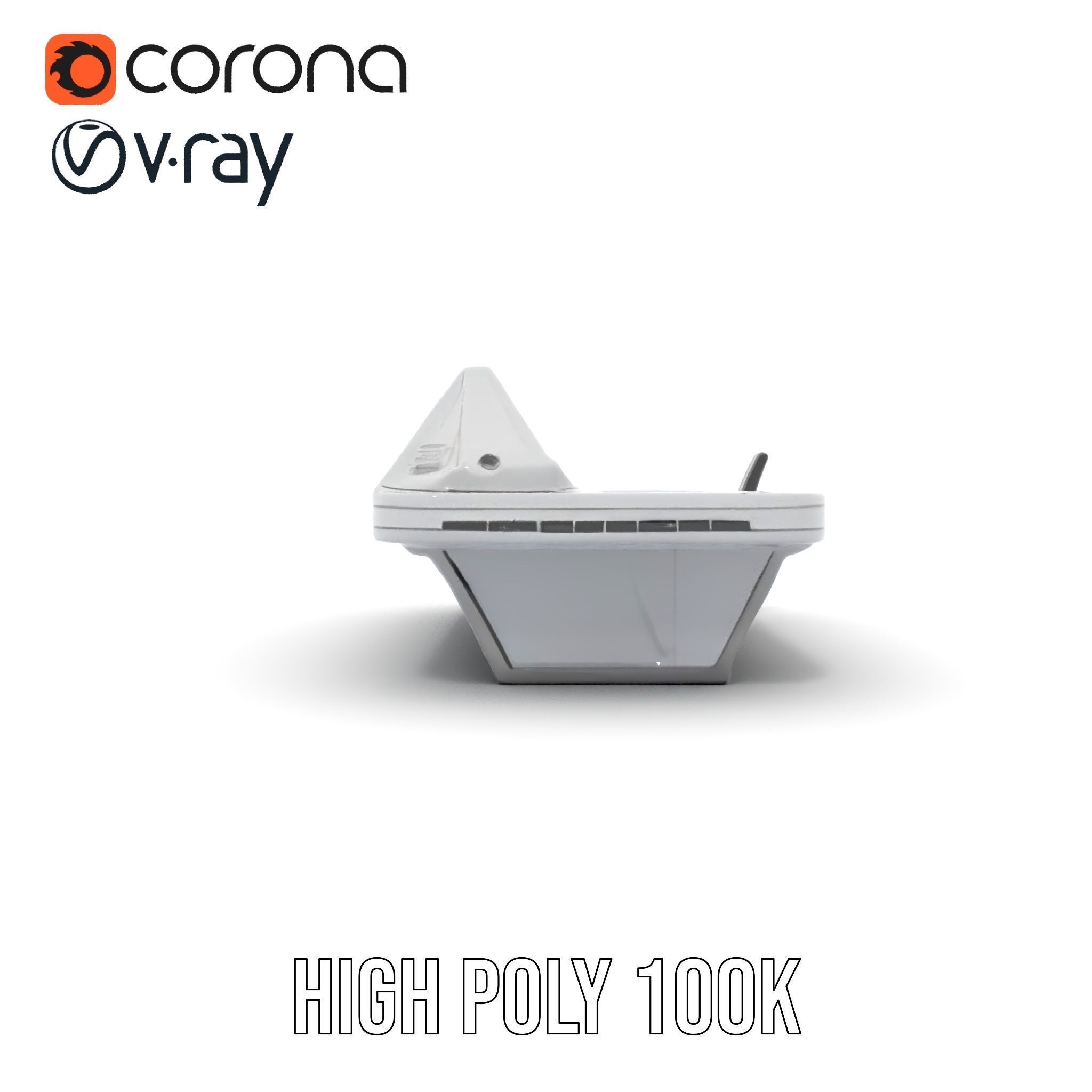 Futuristic Command Console Model Pack Low-poly 3D model_33