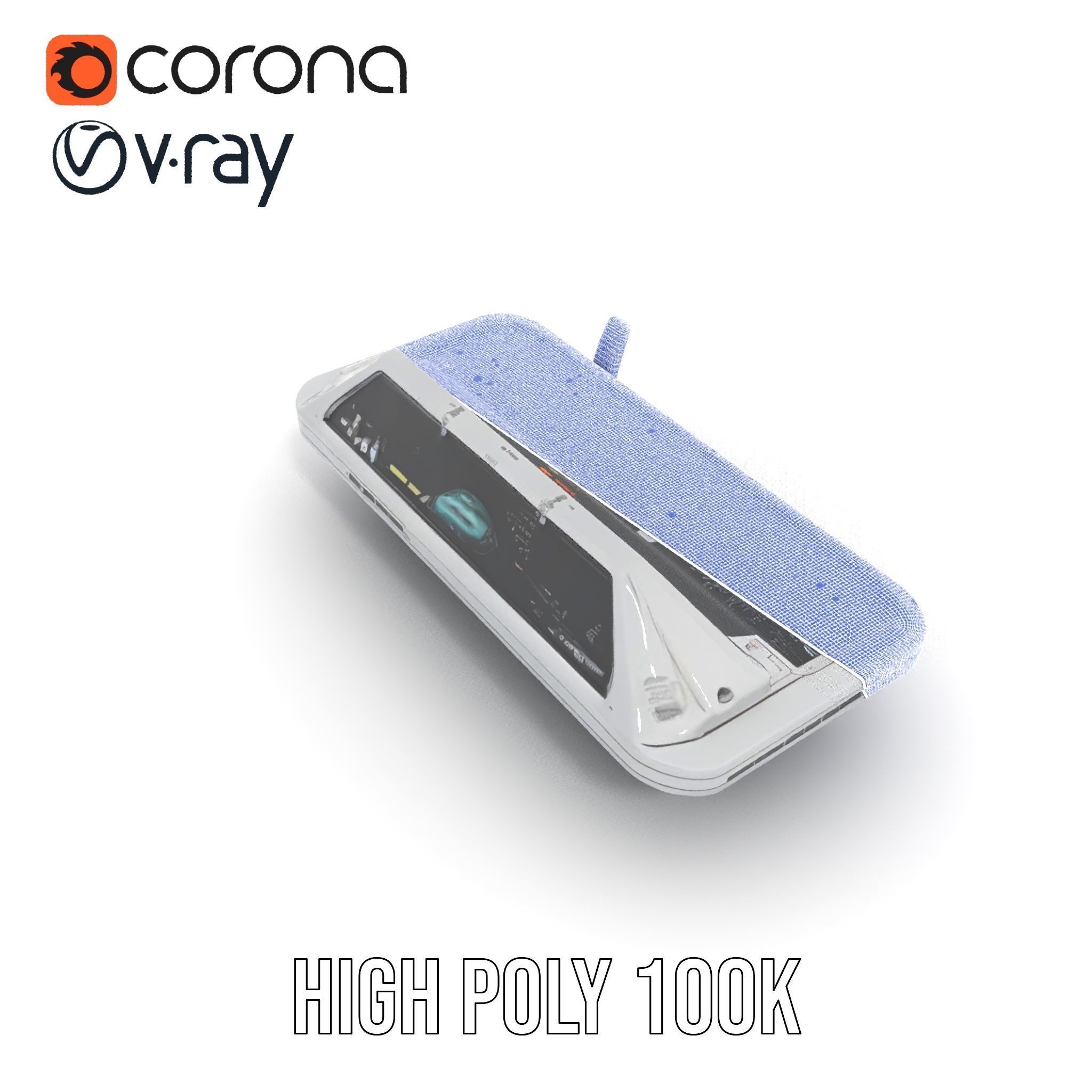 Futuristic Command Console Model Pack Low-poly 3D model_30