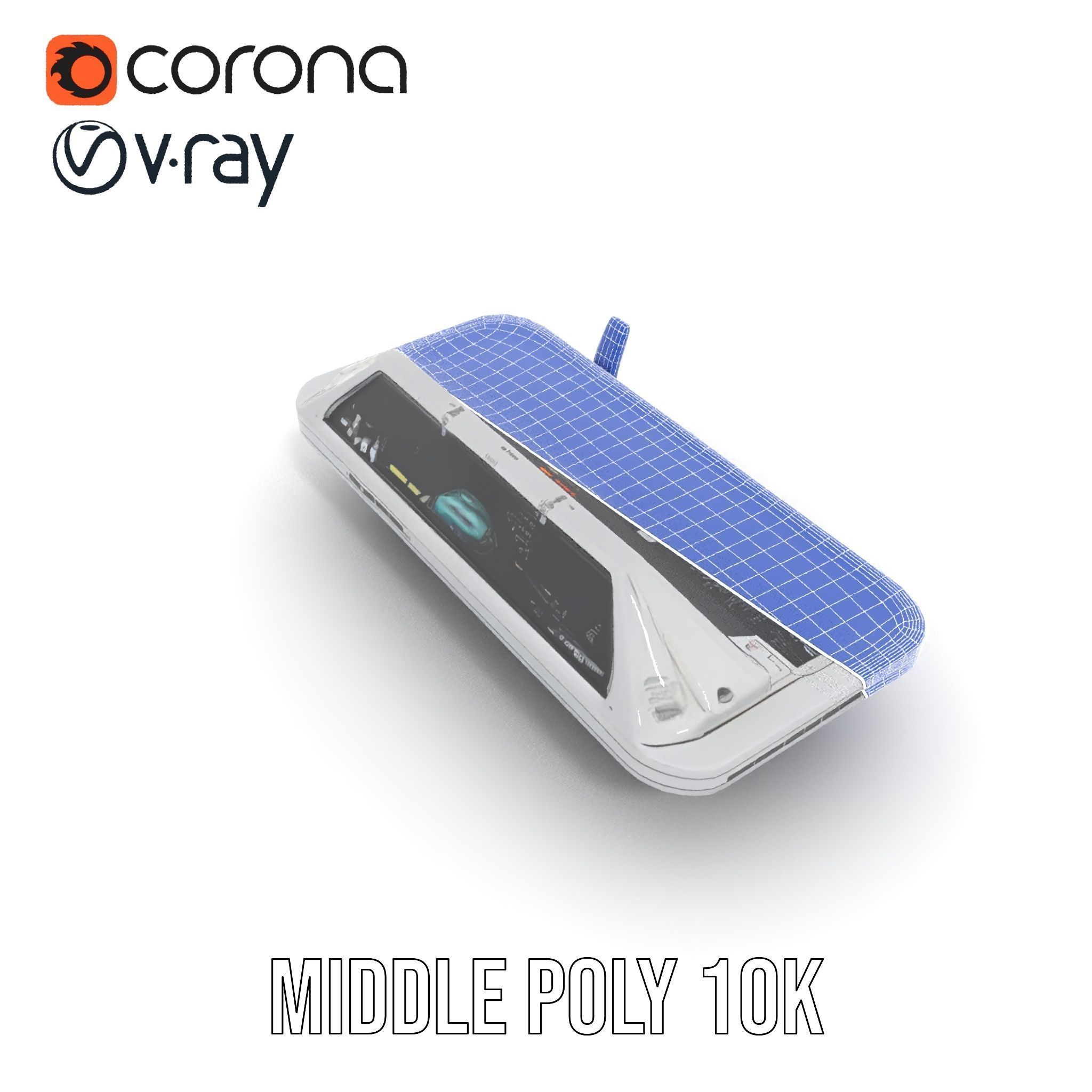 Futuristic Command Console Model Pack Low-poly 3D model_28