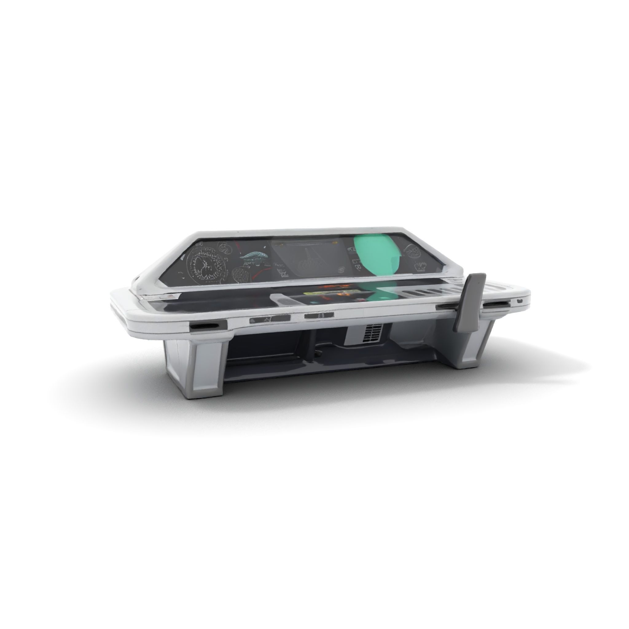 Futuristic Command Console Model Pack Low-poly 3D model_7