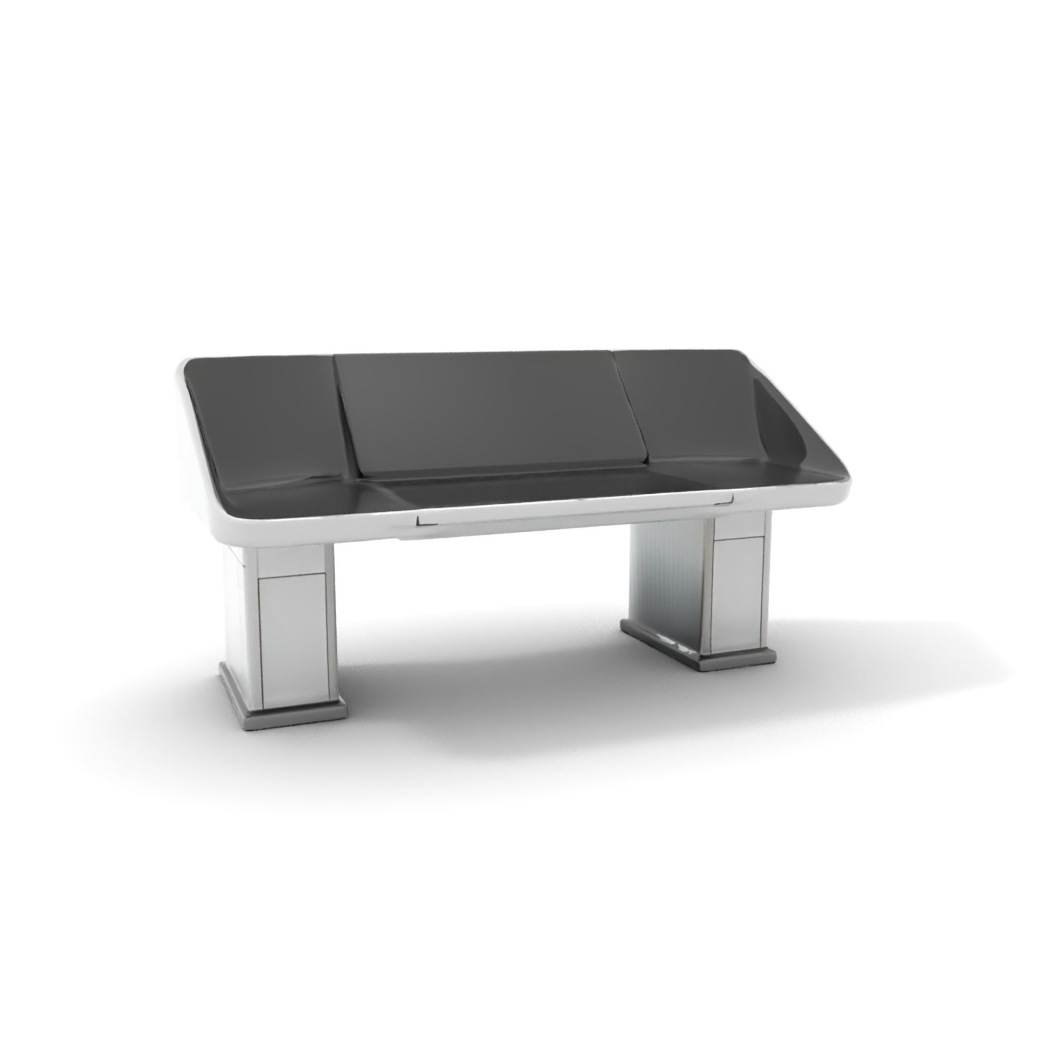 Modern Control Desk with Screen model pack Low-poly 3D model_12