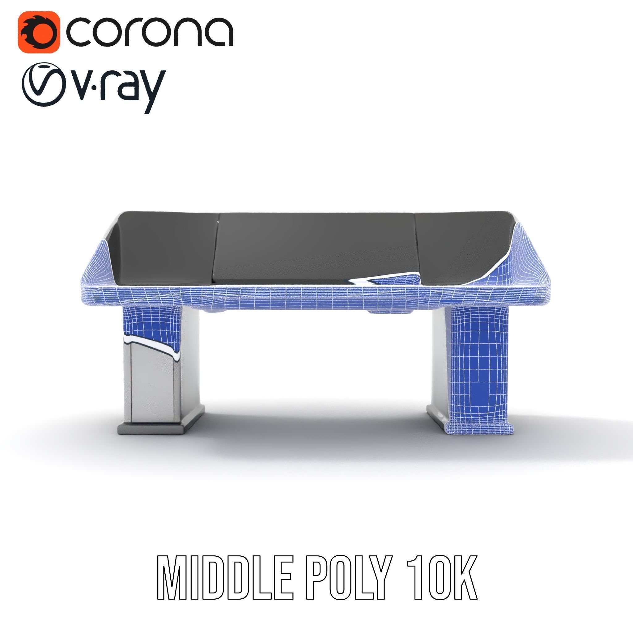 Modern Control Desk with Screen model pack Low-poly 3D model_23