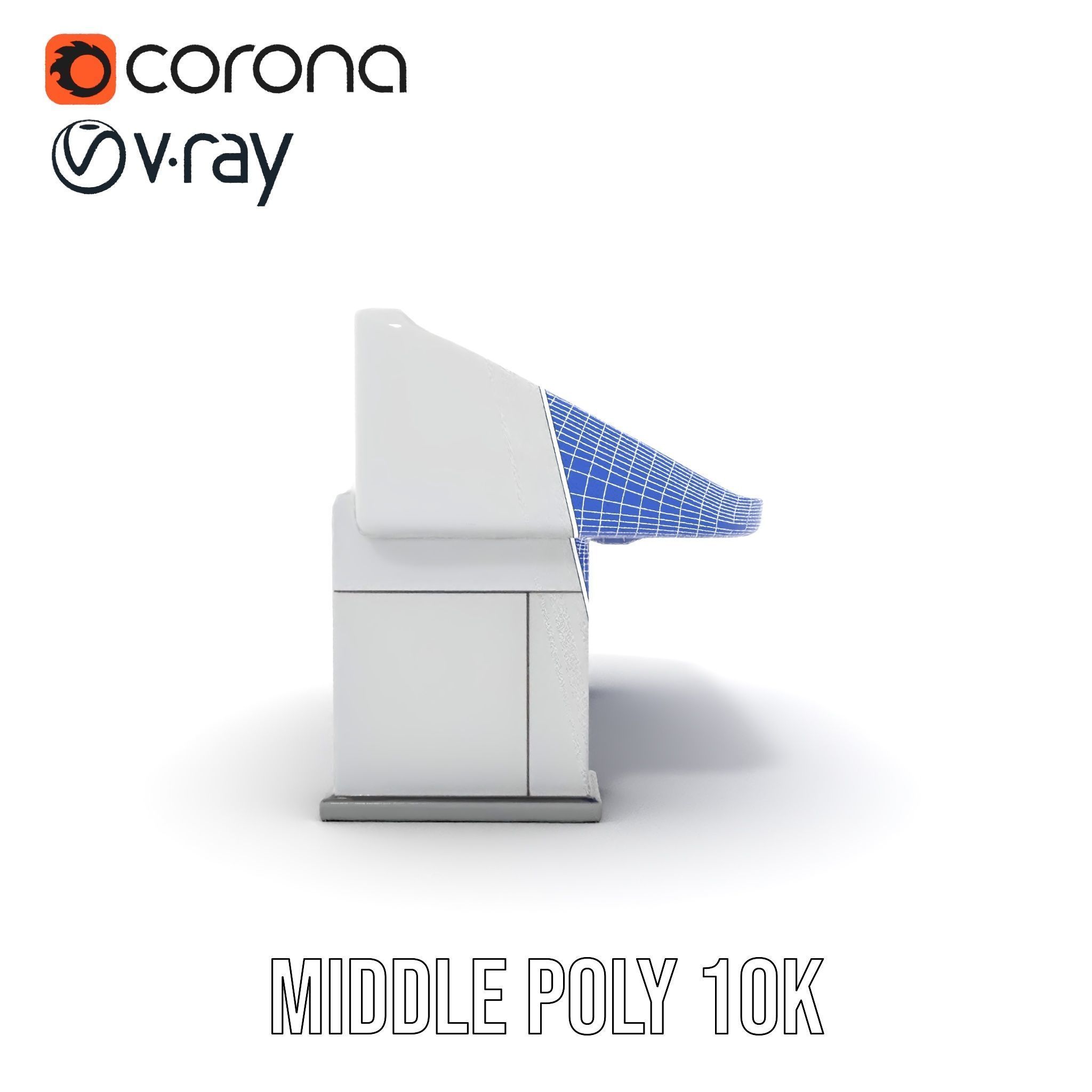 Modern Control Desk with Screen model pack Low-poly 3D model_26