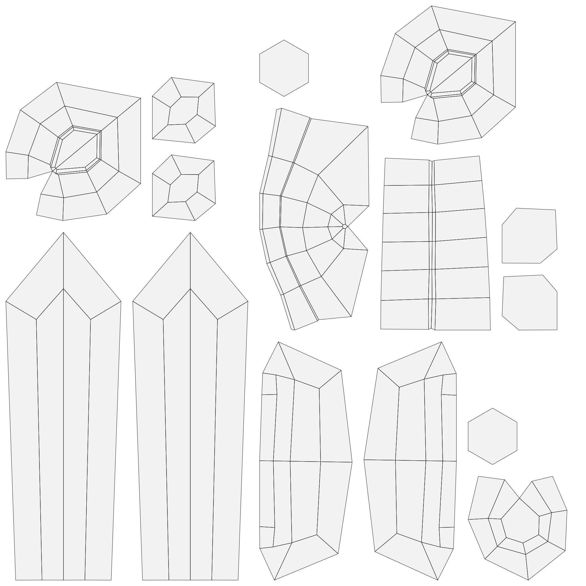 10 Low-Poly Sword Models Low-poly 3D model_16