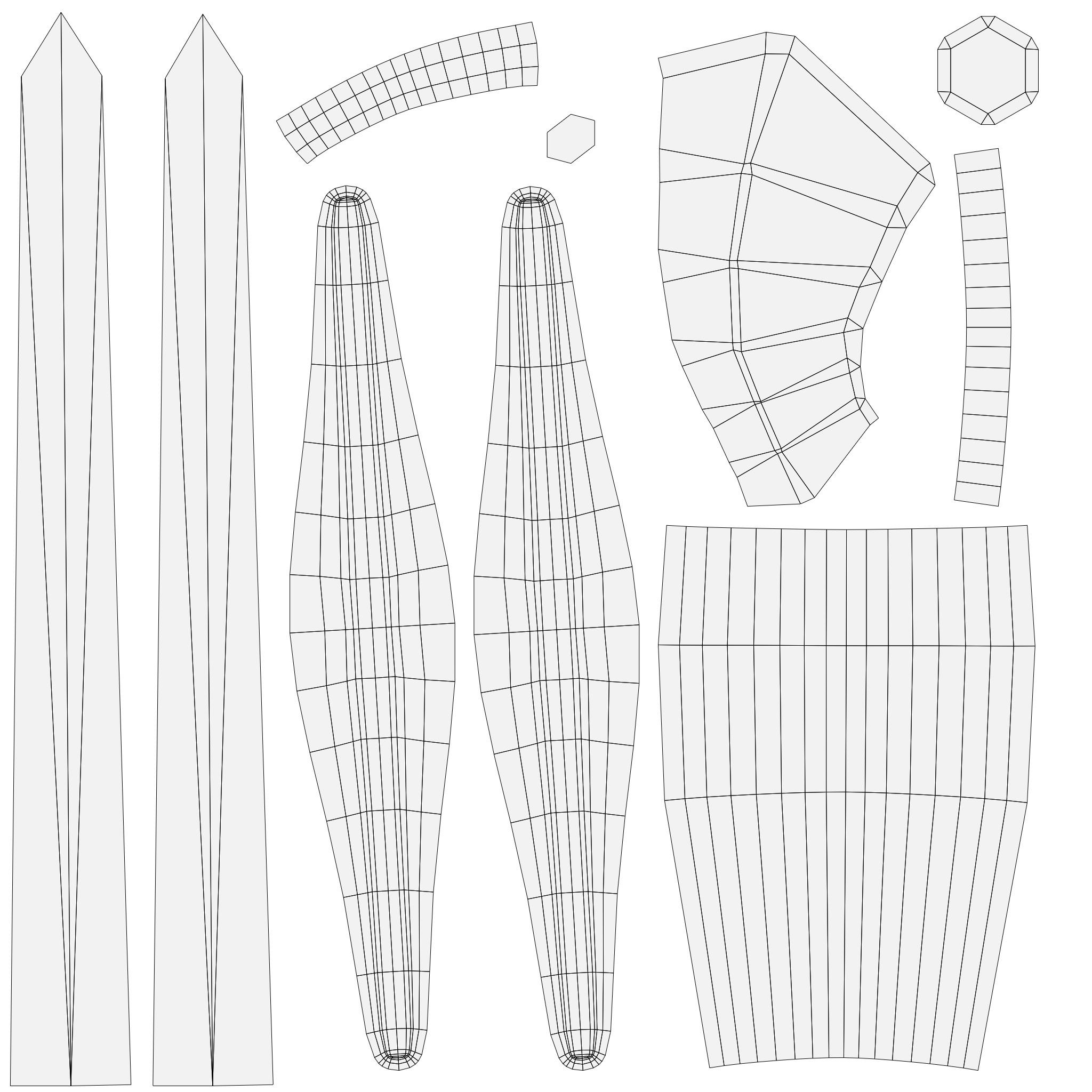 10 Low-Poly Sword Models Low-poly 3D model_21