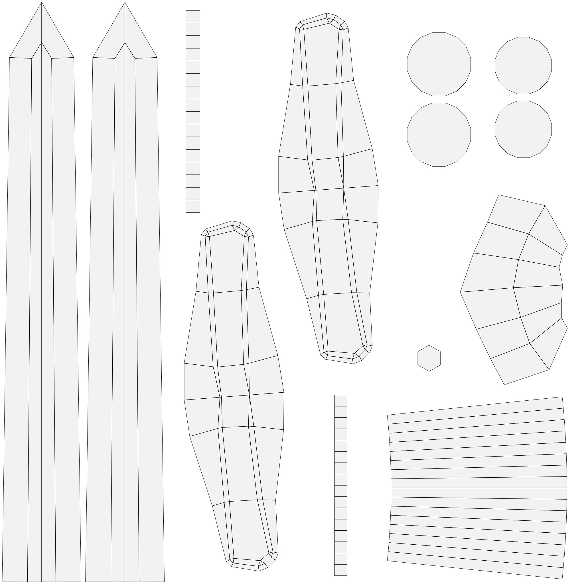 10 Low-Poly Sword Models Low-poly 3D model_20