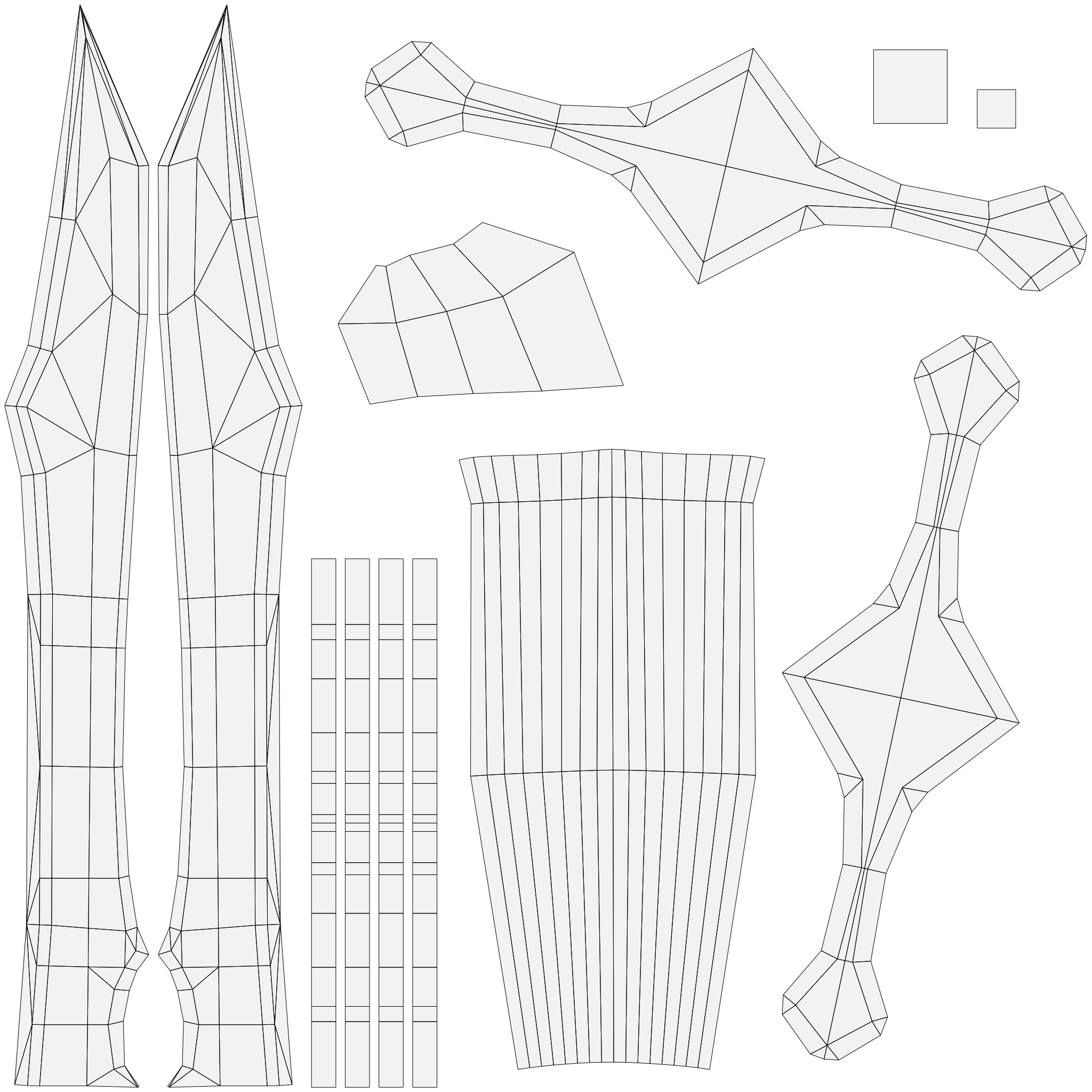 10 Low-Poly Sword Models Low-poly 3D model_23