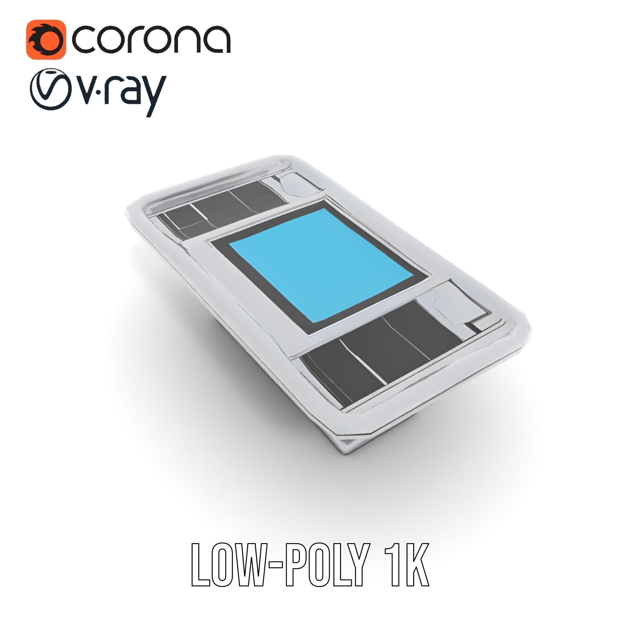 Futuristic Interactive Table Model Pack Low-poly 3D model_15