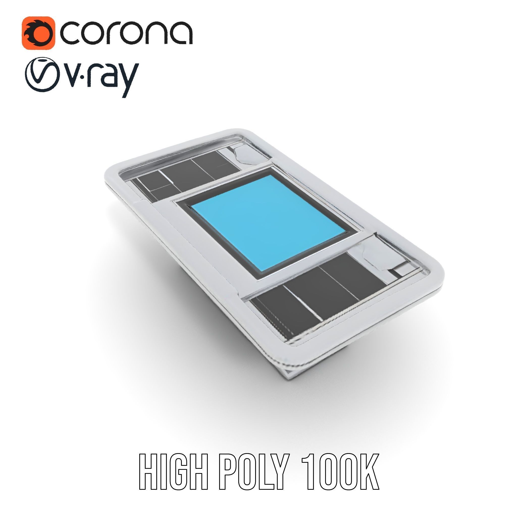 Futuristic Interactive Table Model Pack Low-poly 3D model_26