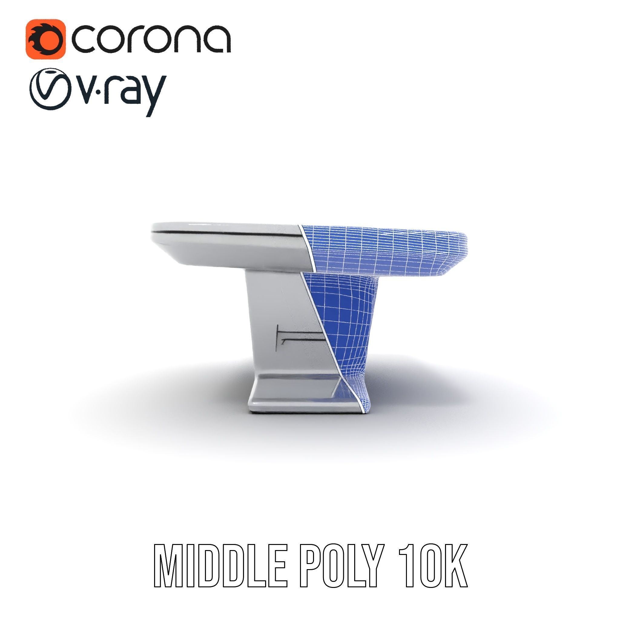 Futuristic Interactive Table Model Pack Low-poly 3D model_30