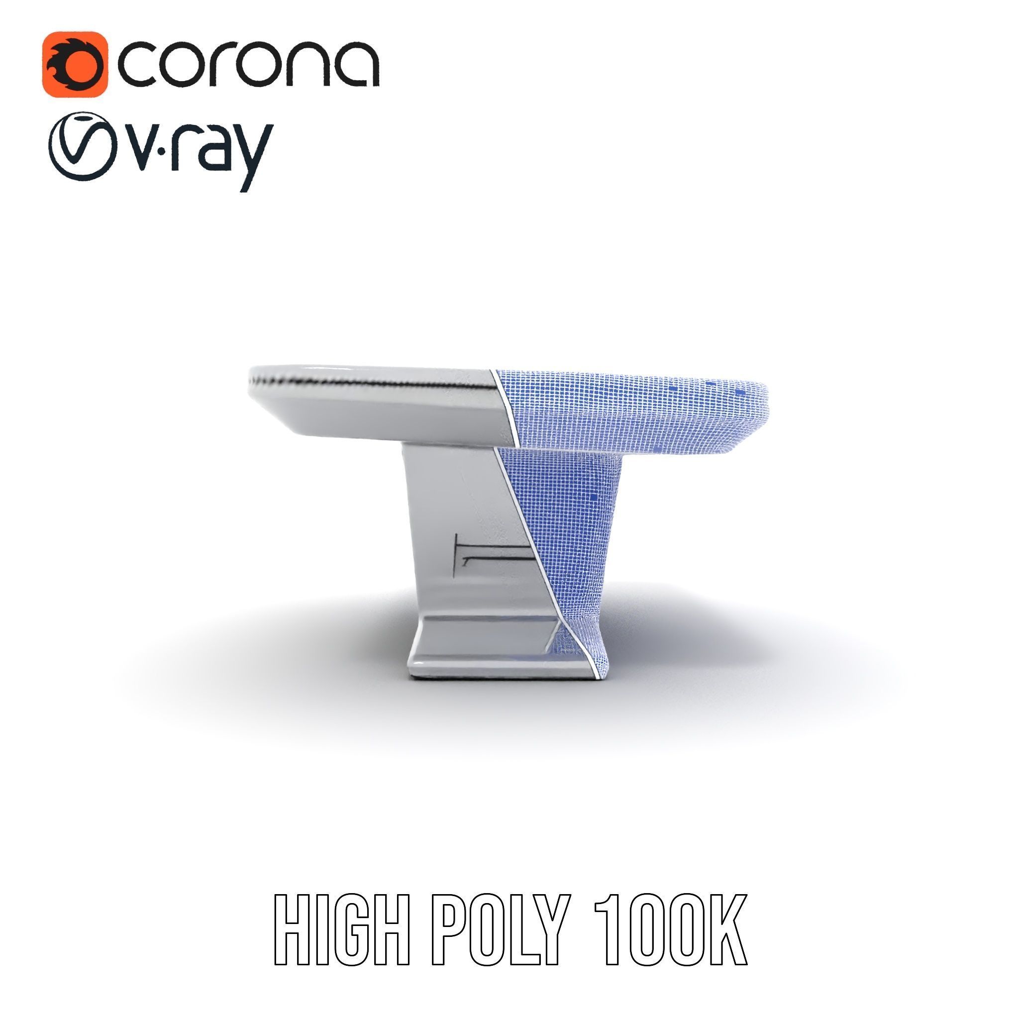 Futuristic Interactive Table Model Pack Low-poly 3D model_35