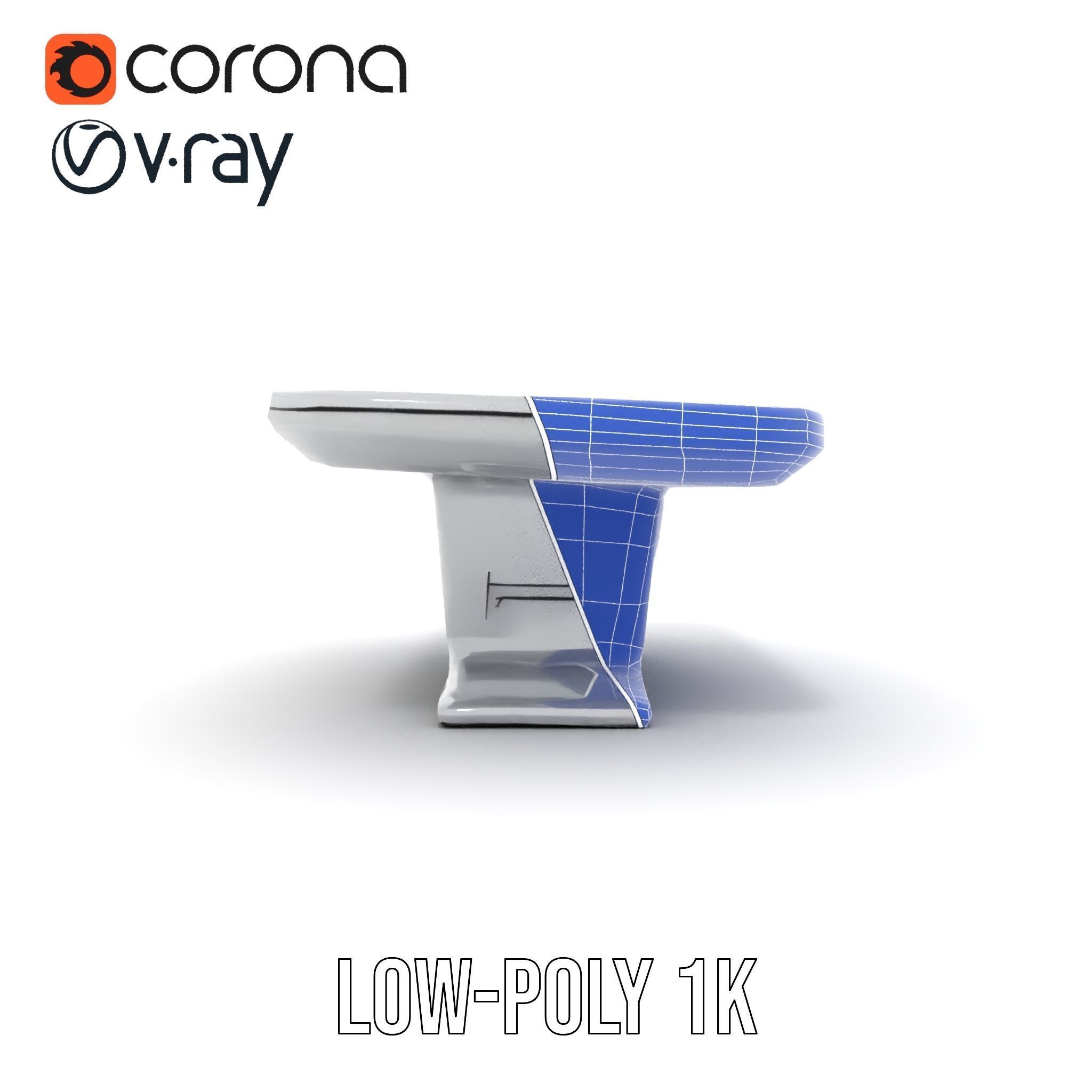 Futuristic Interactive Table Model Pack Low-poly 3D model_23