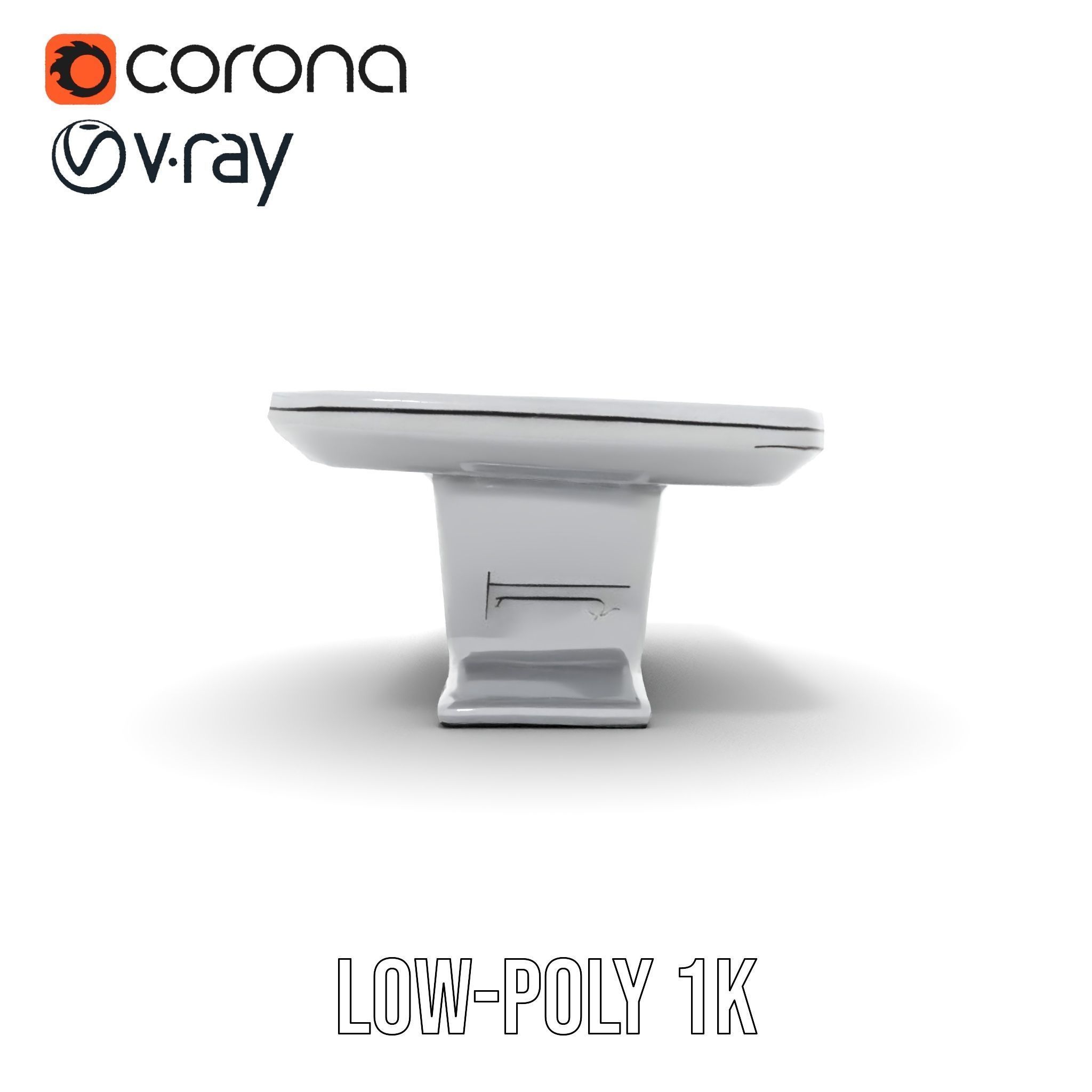 Futuristic Interactive Table Model Pack Low-poly 3D model_18