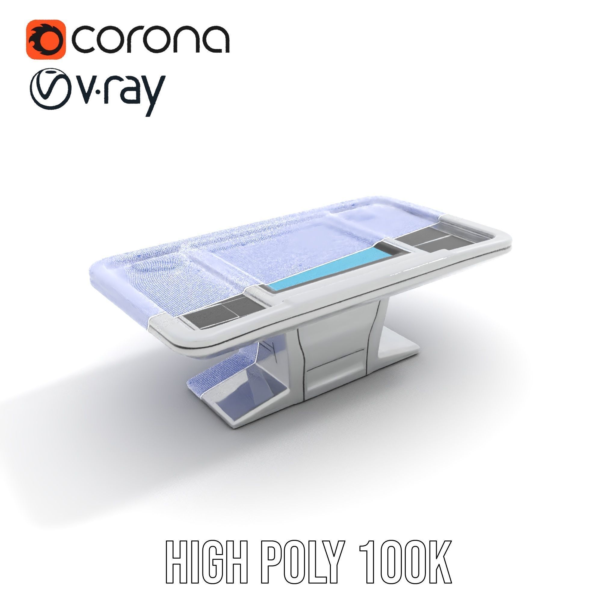 Futuristic Interactive Table Model Pack Low-poly 3D model_32