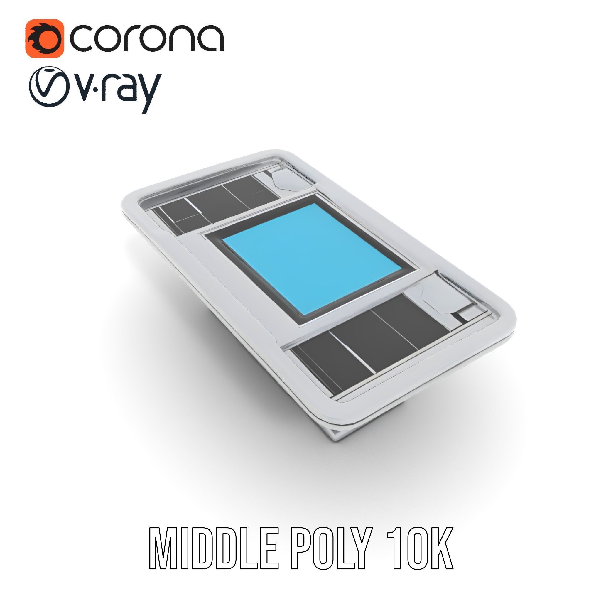 Futuristic Interactive Table Model Pack Low-poly 3D model_7