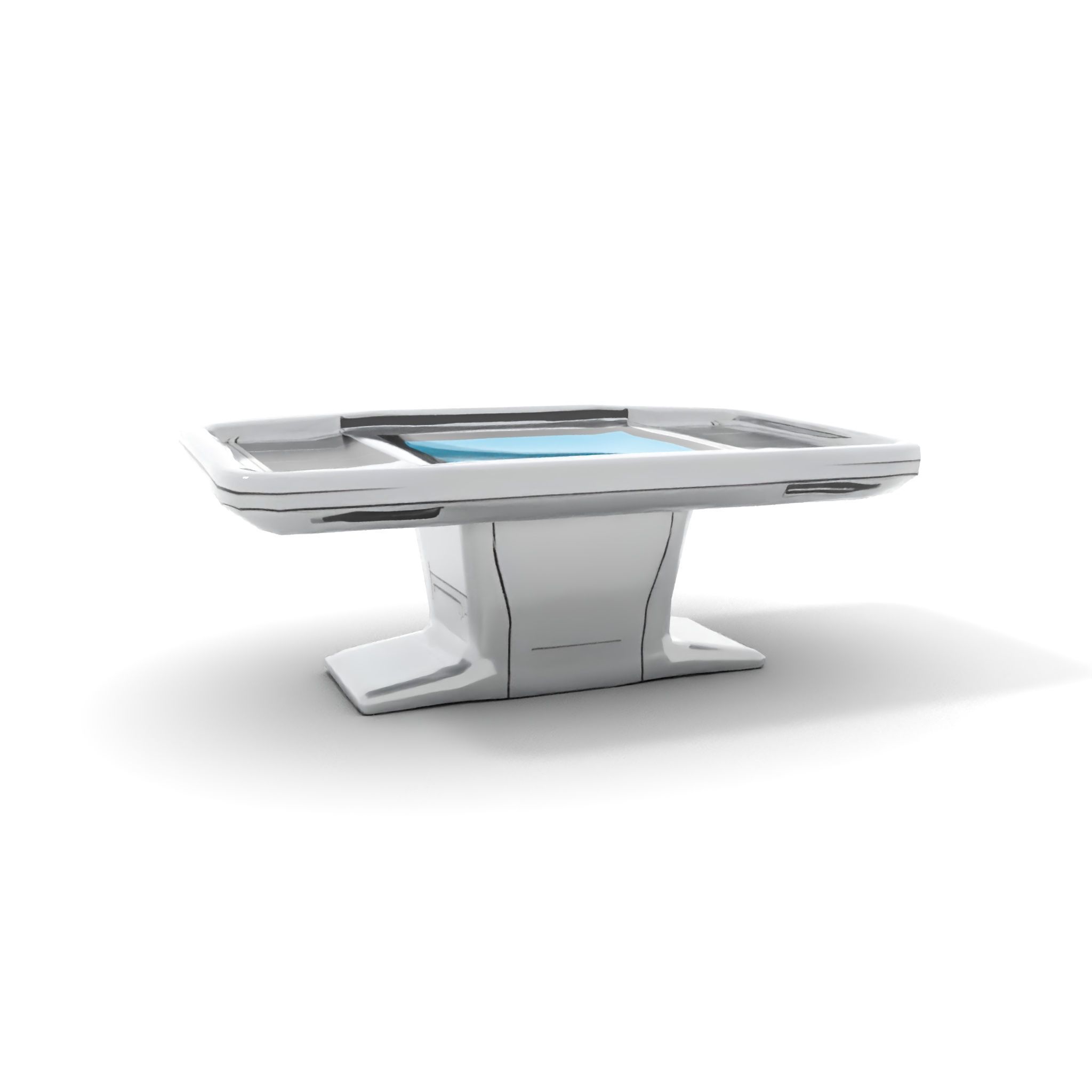 Futuristic Interactive Table Model Pack Low-poly 3D model_8
