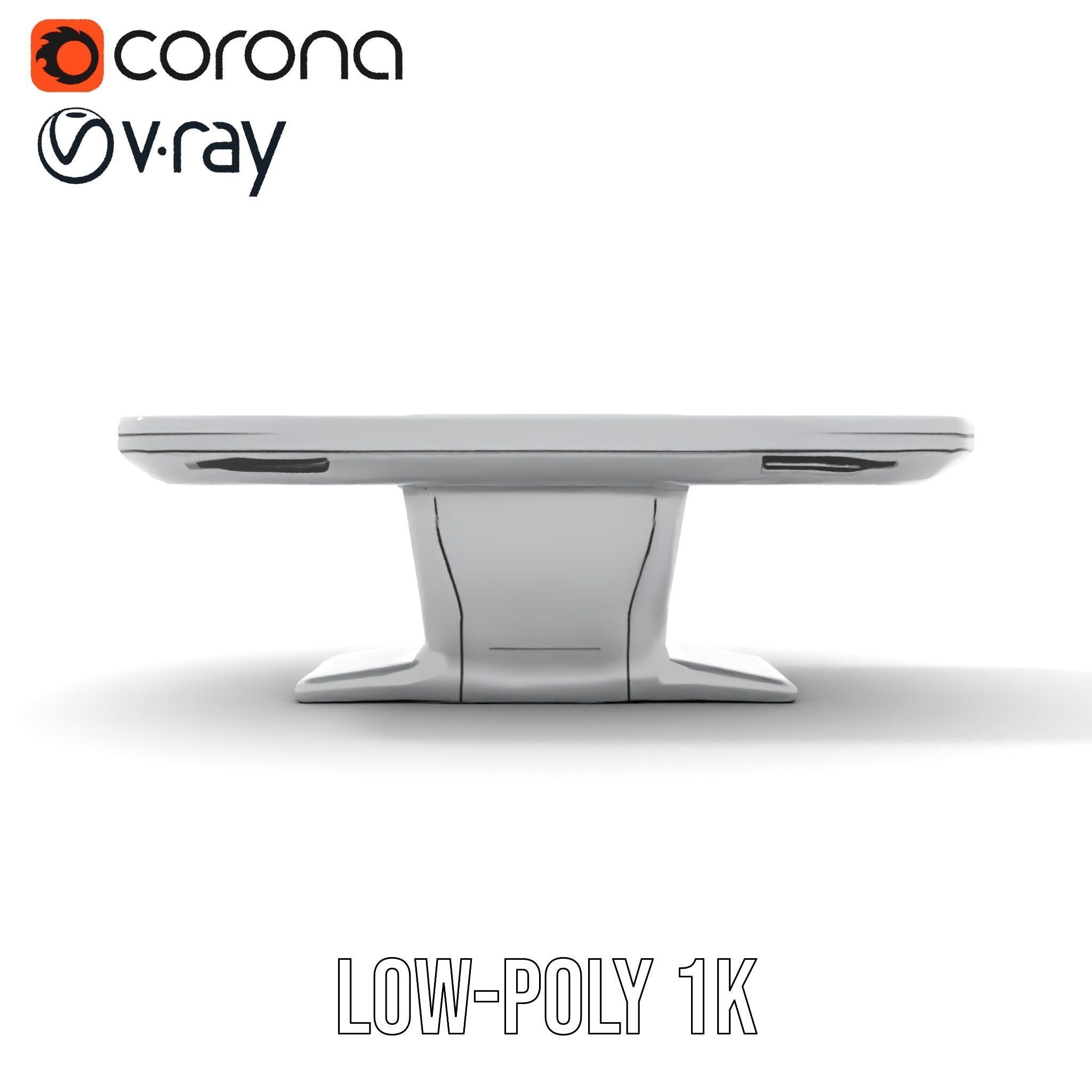 Futuristic Interactive Table Model Pack Low-poly 3D model_13