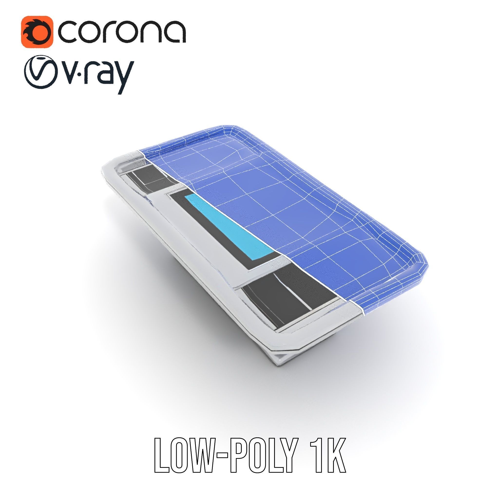 Futuristic Interactive Table Model Pack Low-poly 3D model_28