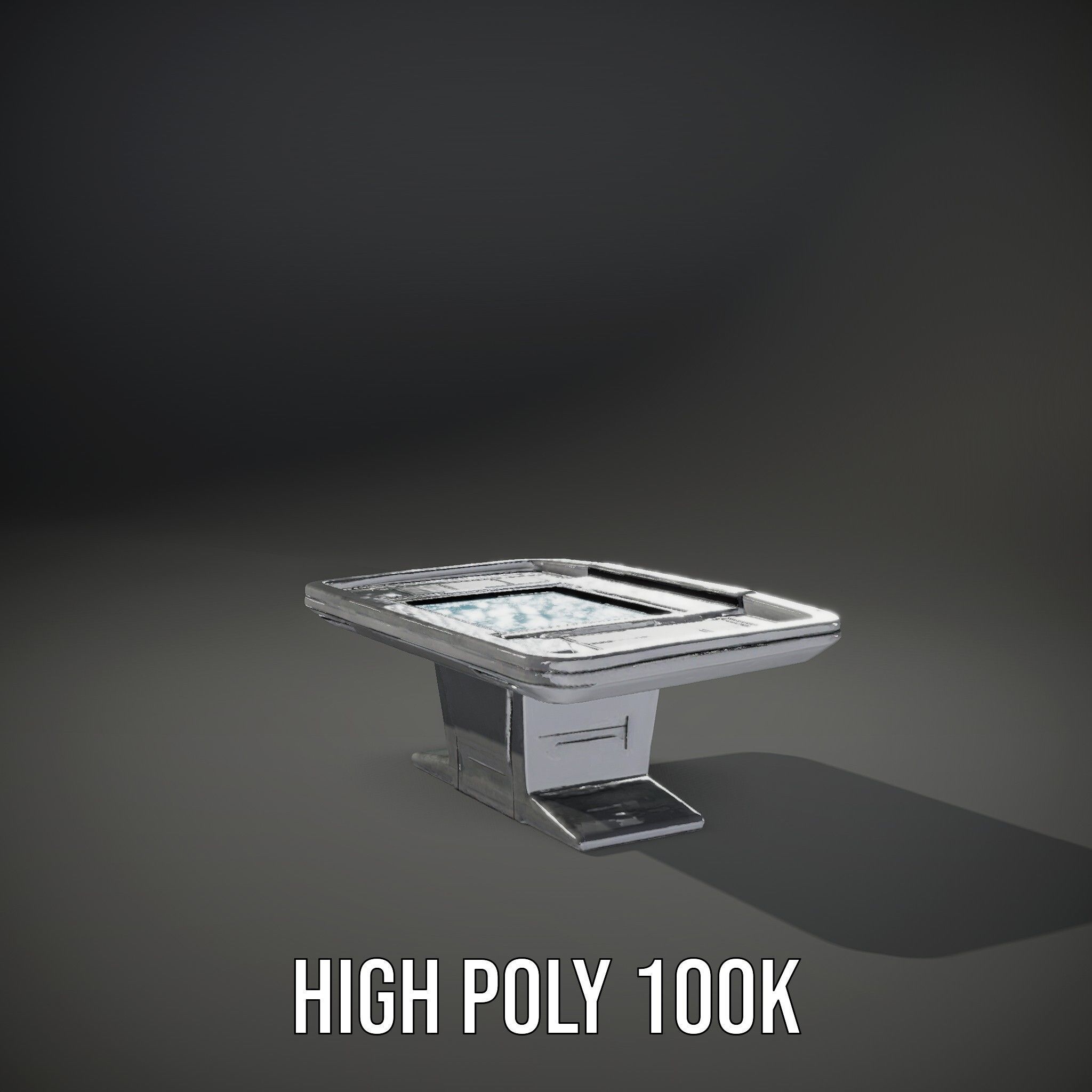 Futuristic Interactive Table Model Pack Low-poly 3D model_9