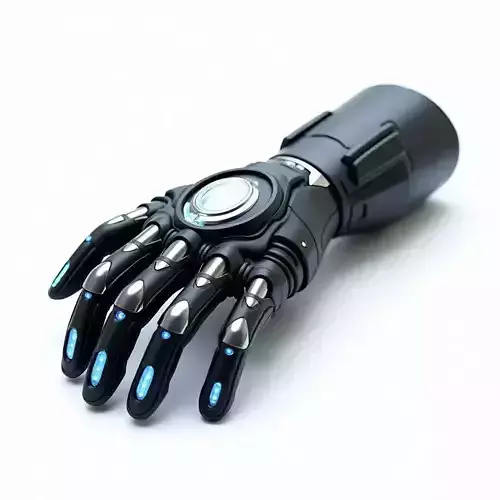 Cybernetic Robot Arm 3D Model  Futuristic Prosthetic