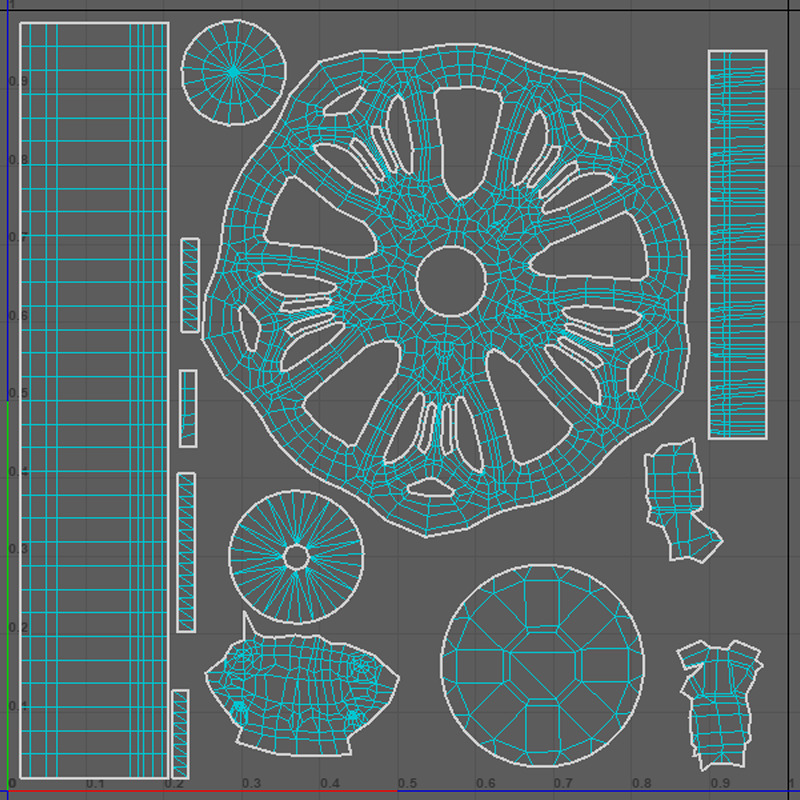 Futuristic Low Poly Concept Supercar Low-poly 3D model_20